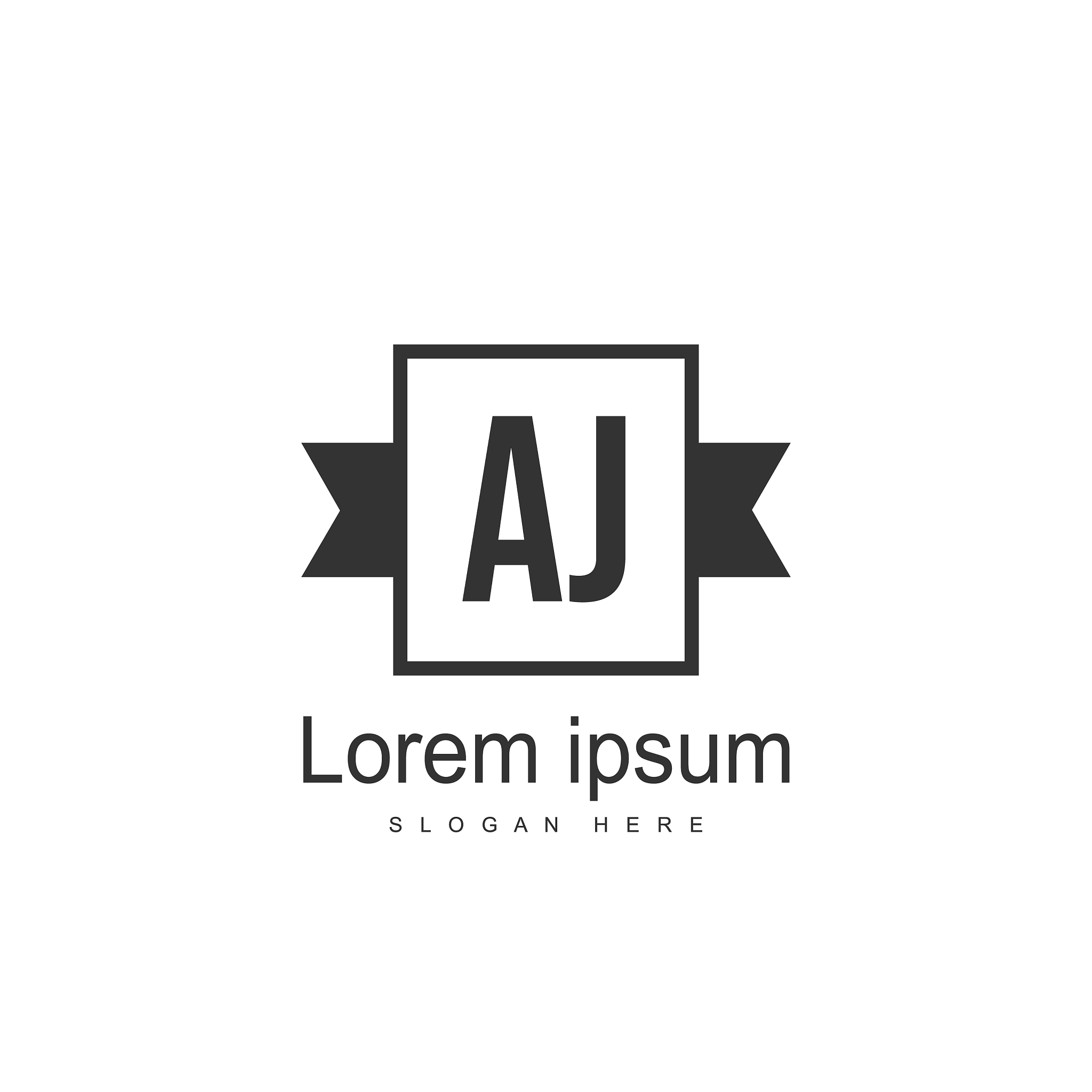 initial letter aj logo template design