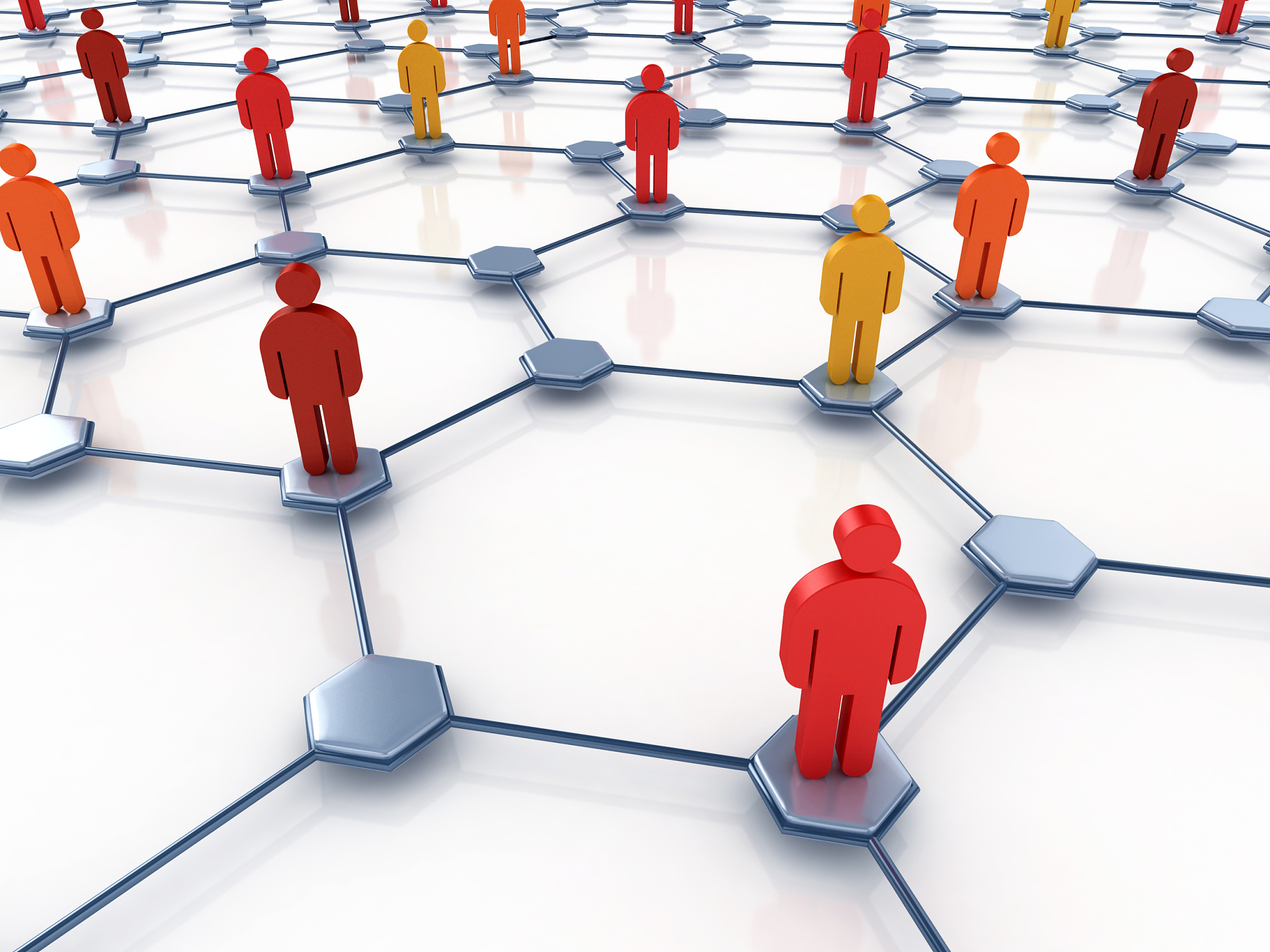 social network 3d illustration