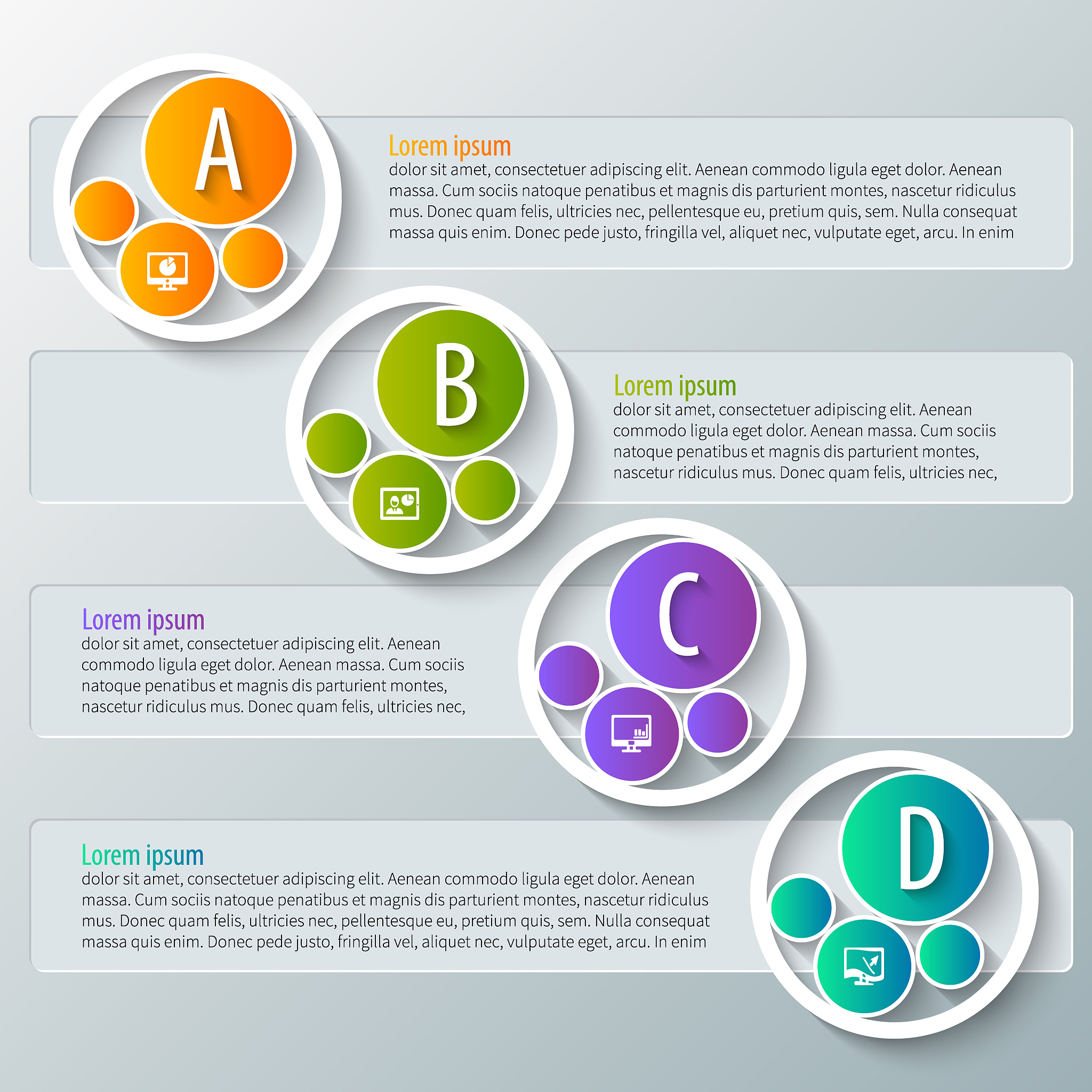 abstract 3d paper infographics