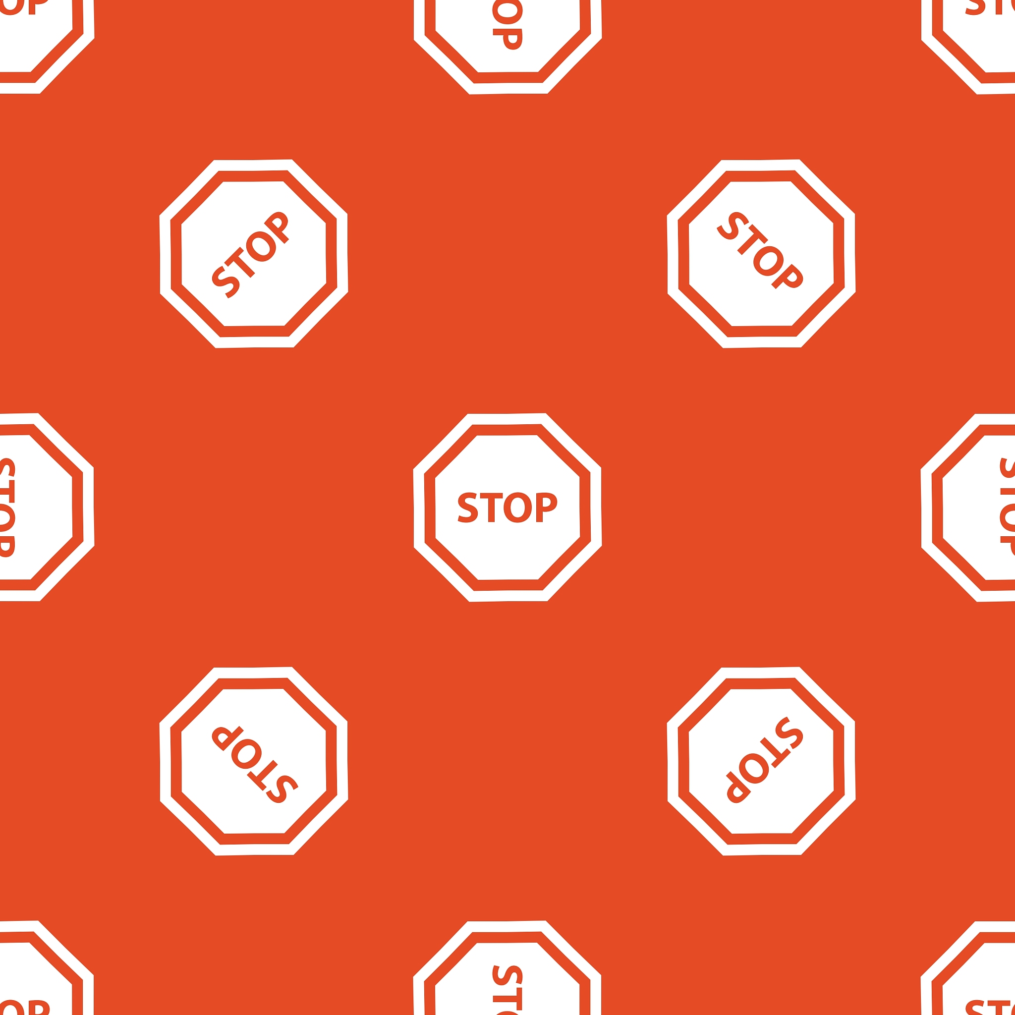 orange stop sign pattern