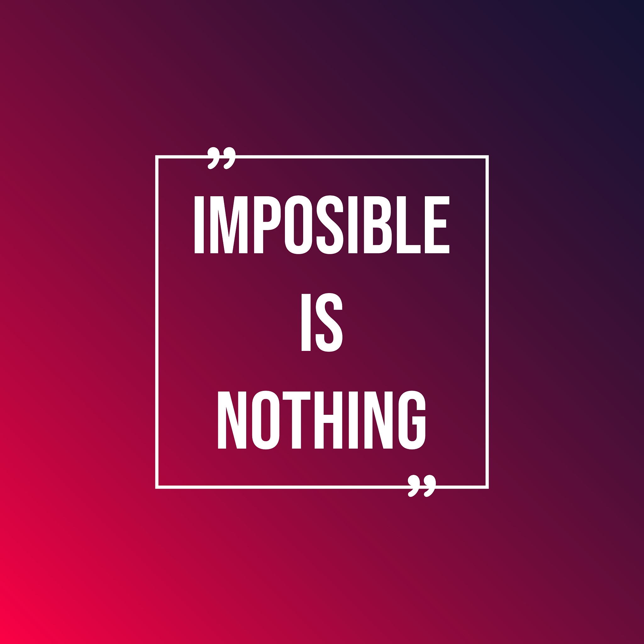 impossible is nothing successful quote with