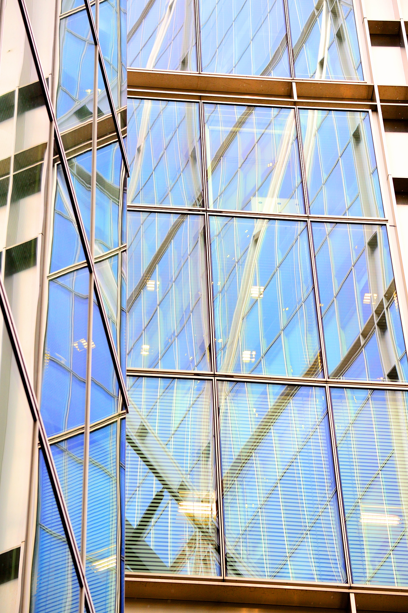 steel and glass finance building