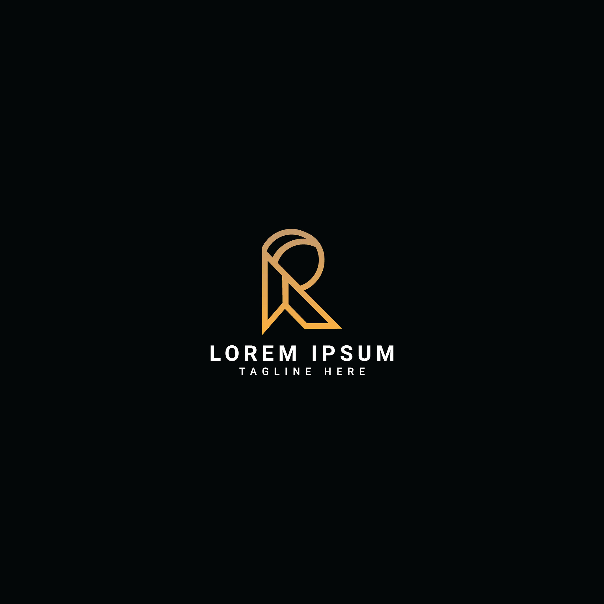 creative and modern letter r logo design template