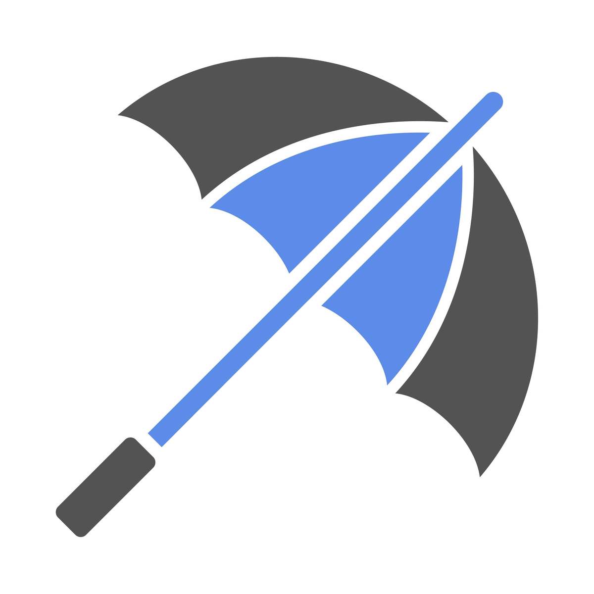 矢量雨伞雨滴图标设计
