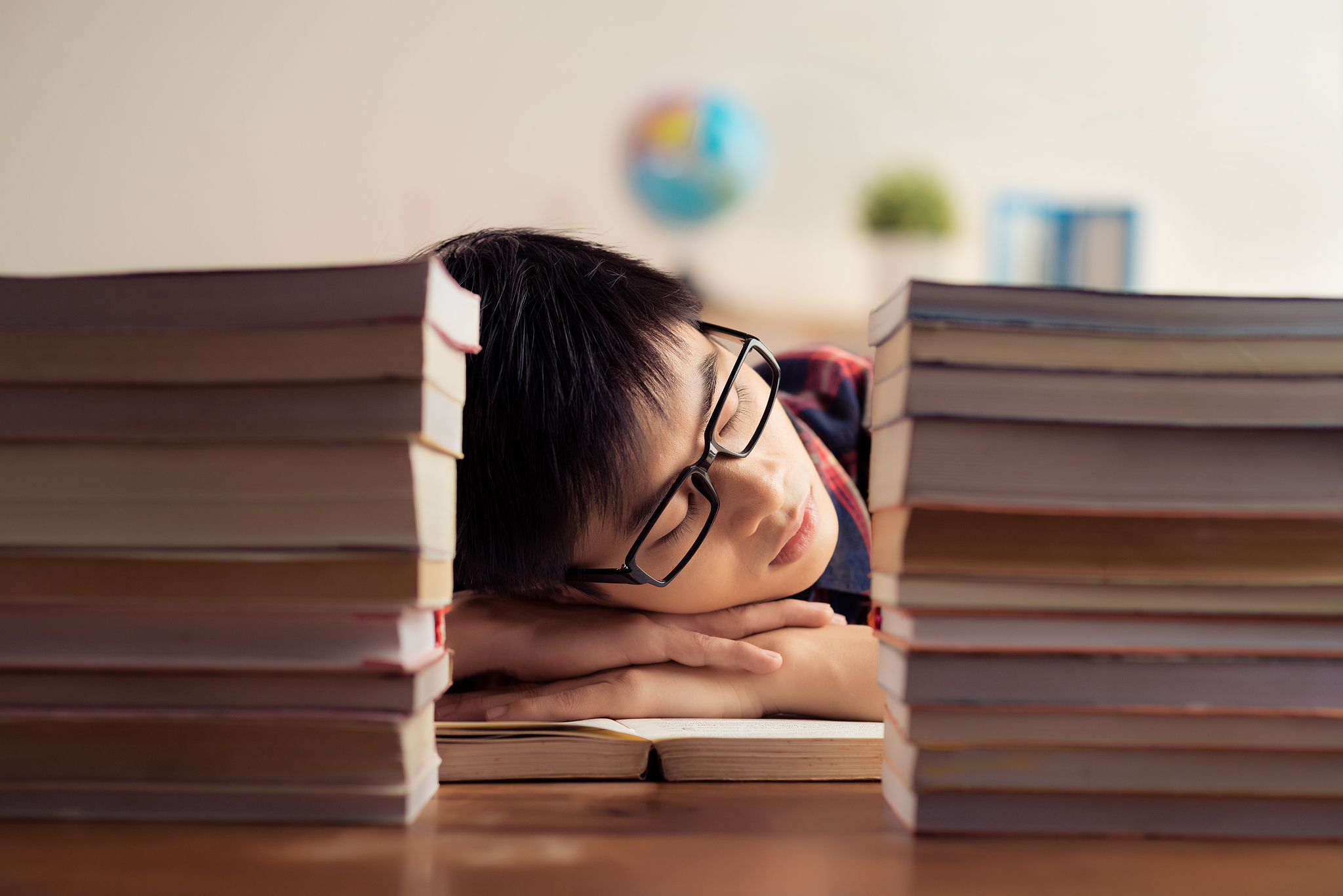 sleeping student