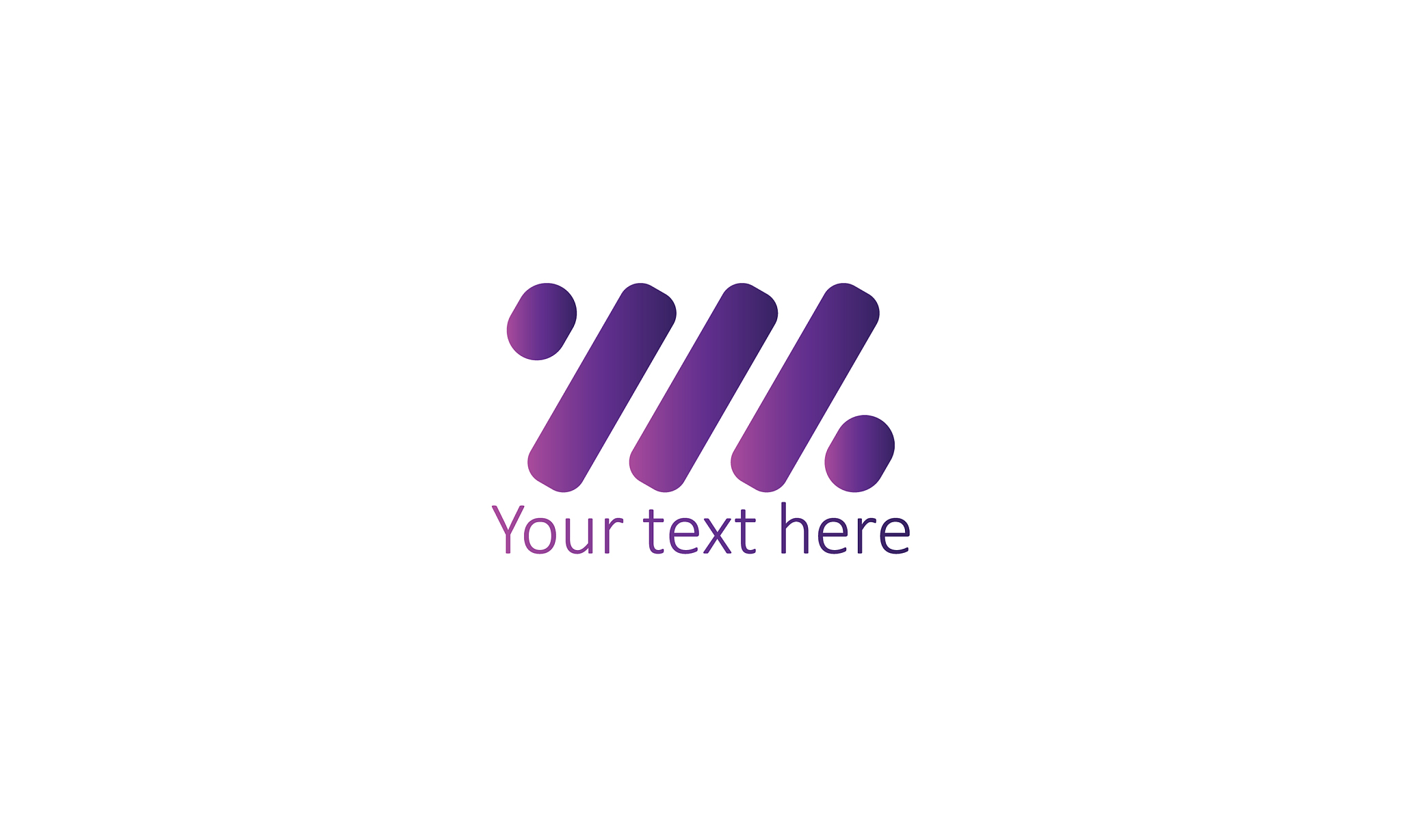 m or w logo template