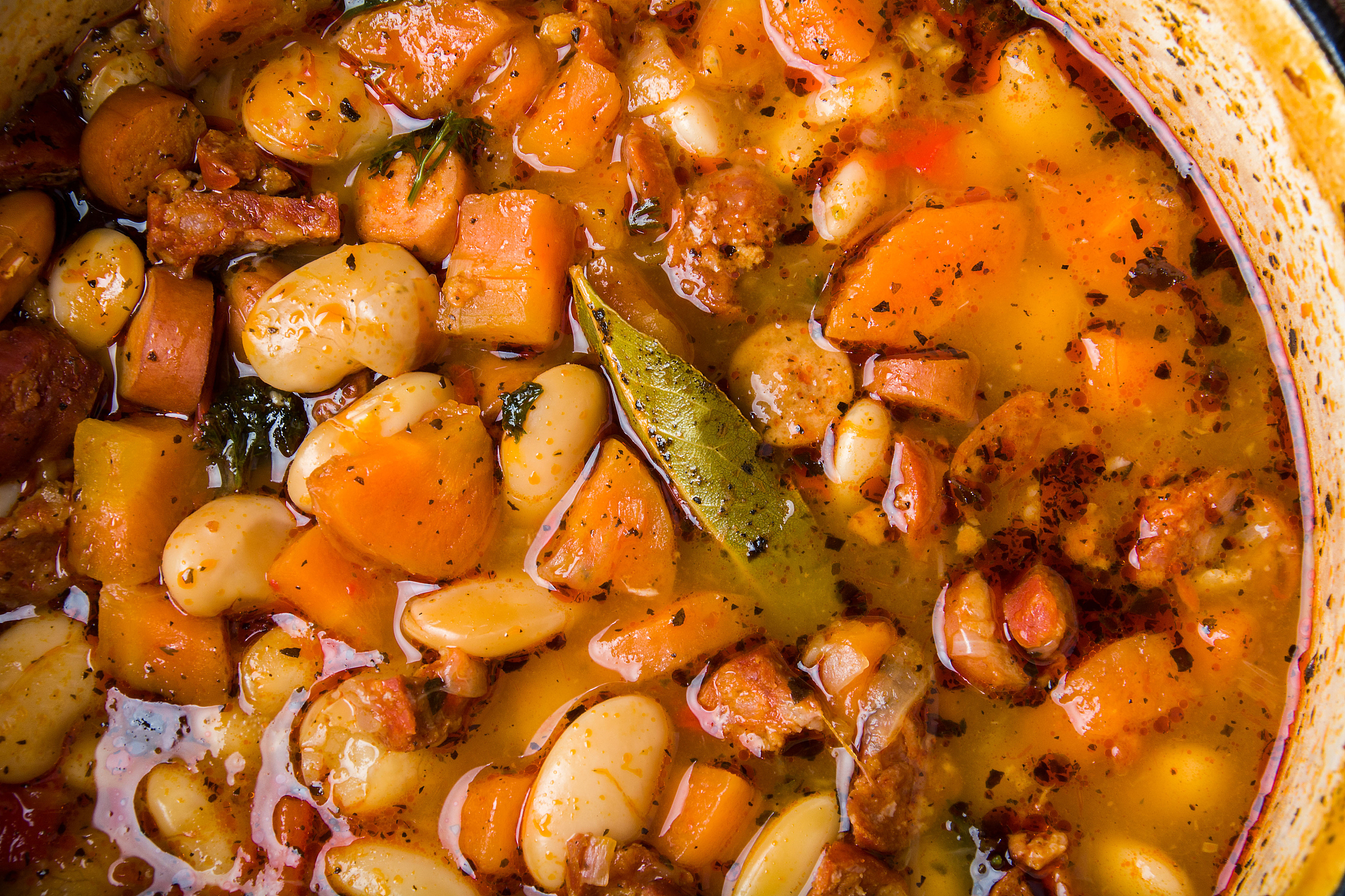 bean casserole with chorizo