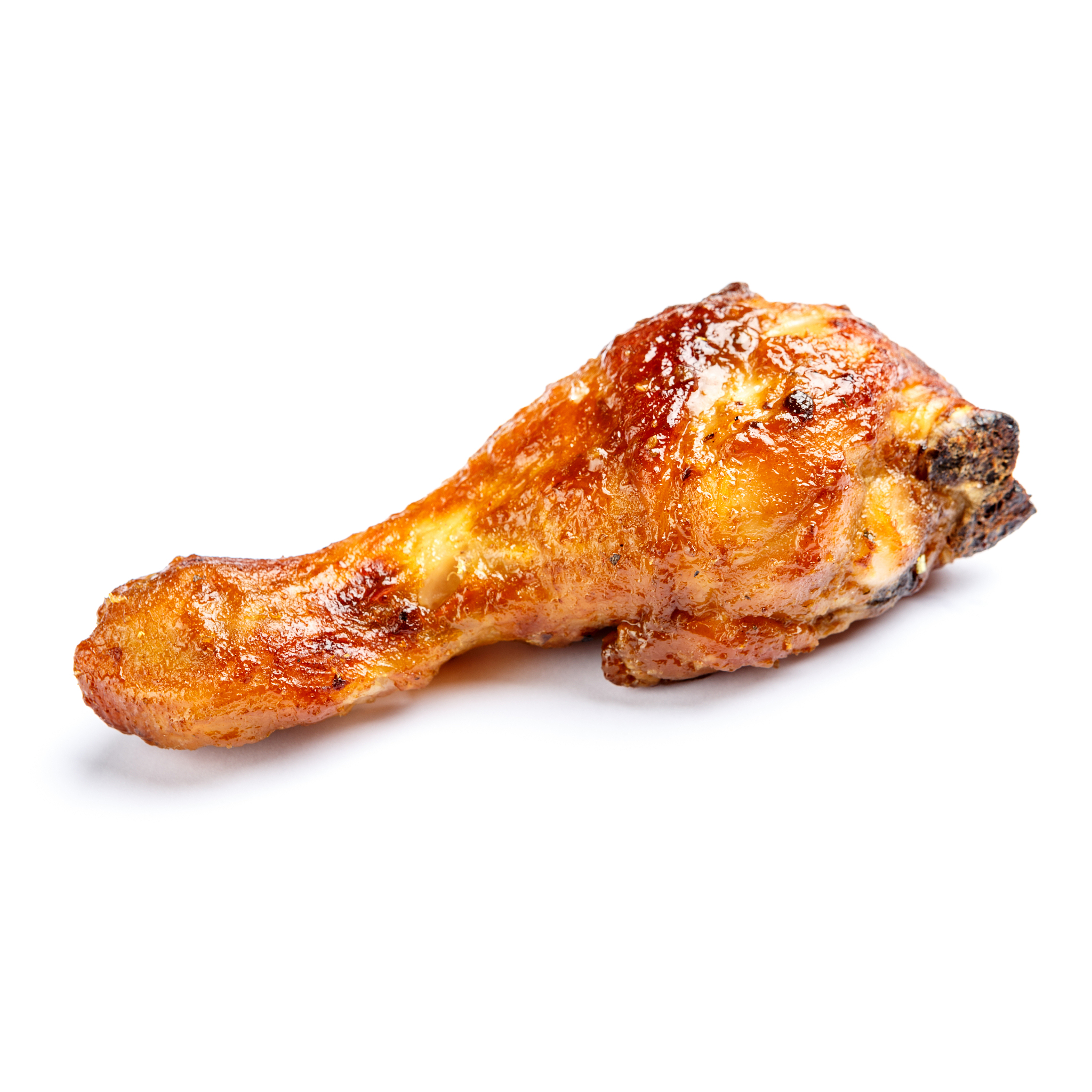 roasted chicken on white background