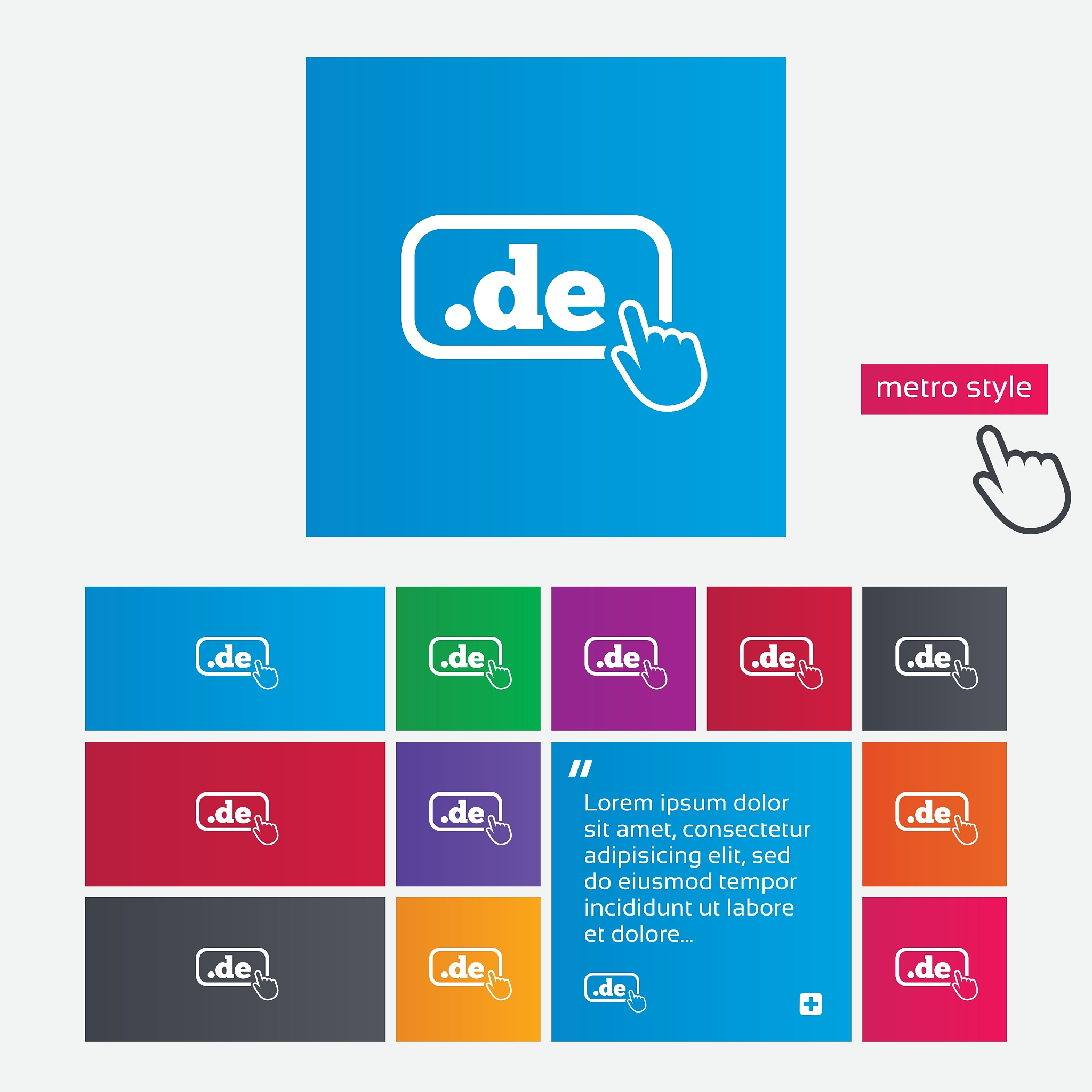 domain de sign icon top-level internet domain