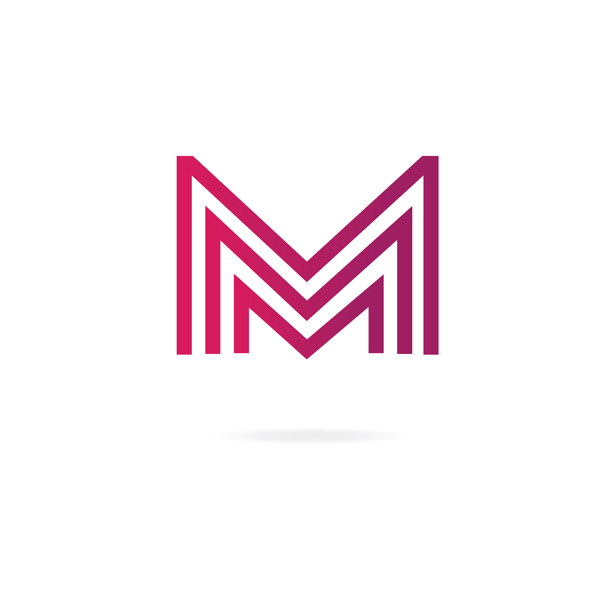 letters m logo design template elements
