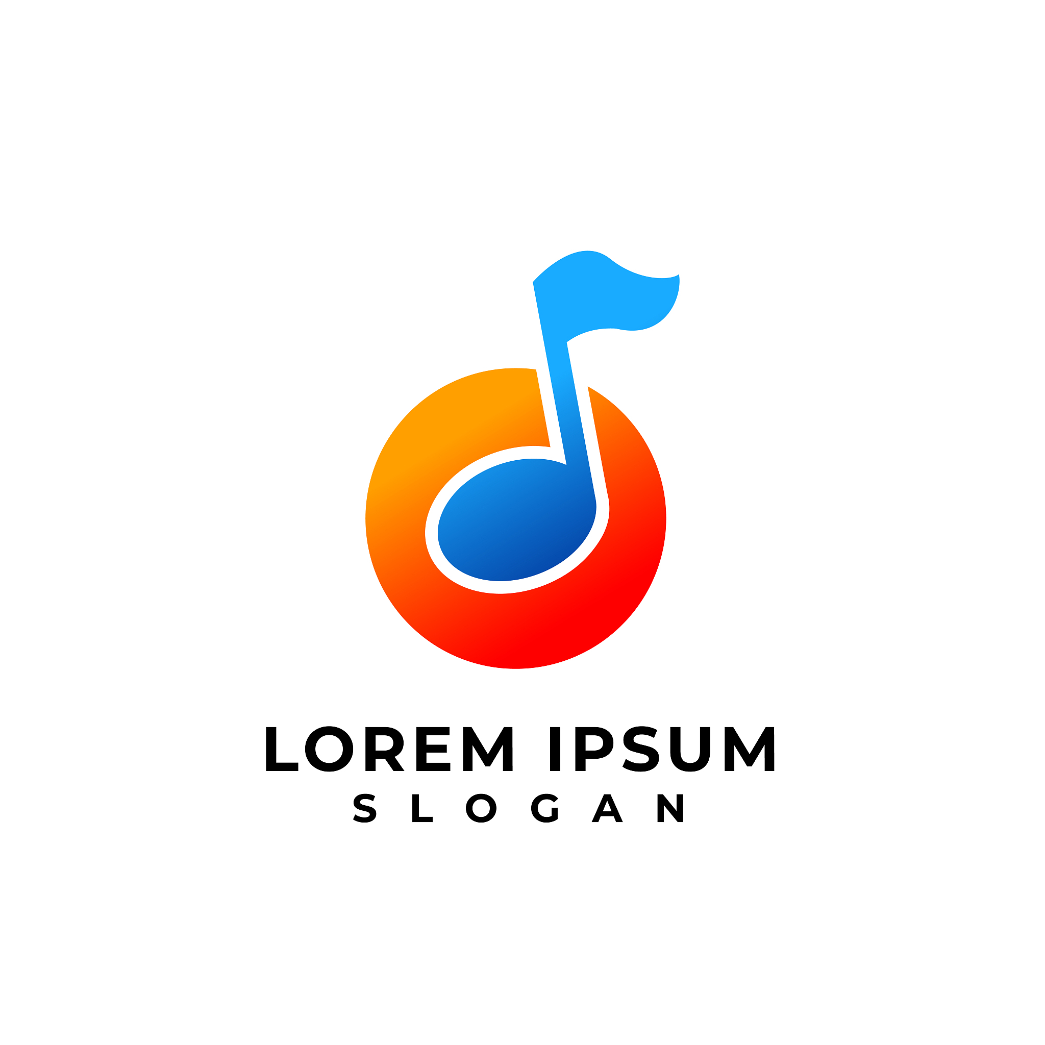 flat music symbol design. music note icon symbol design