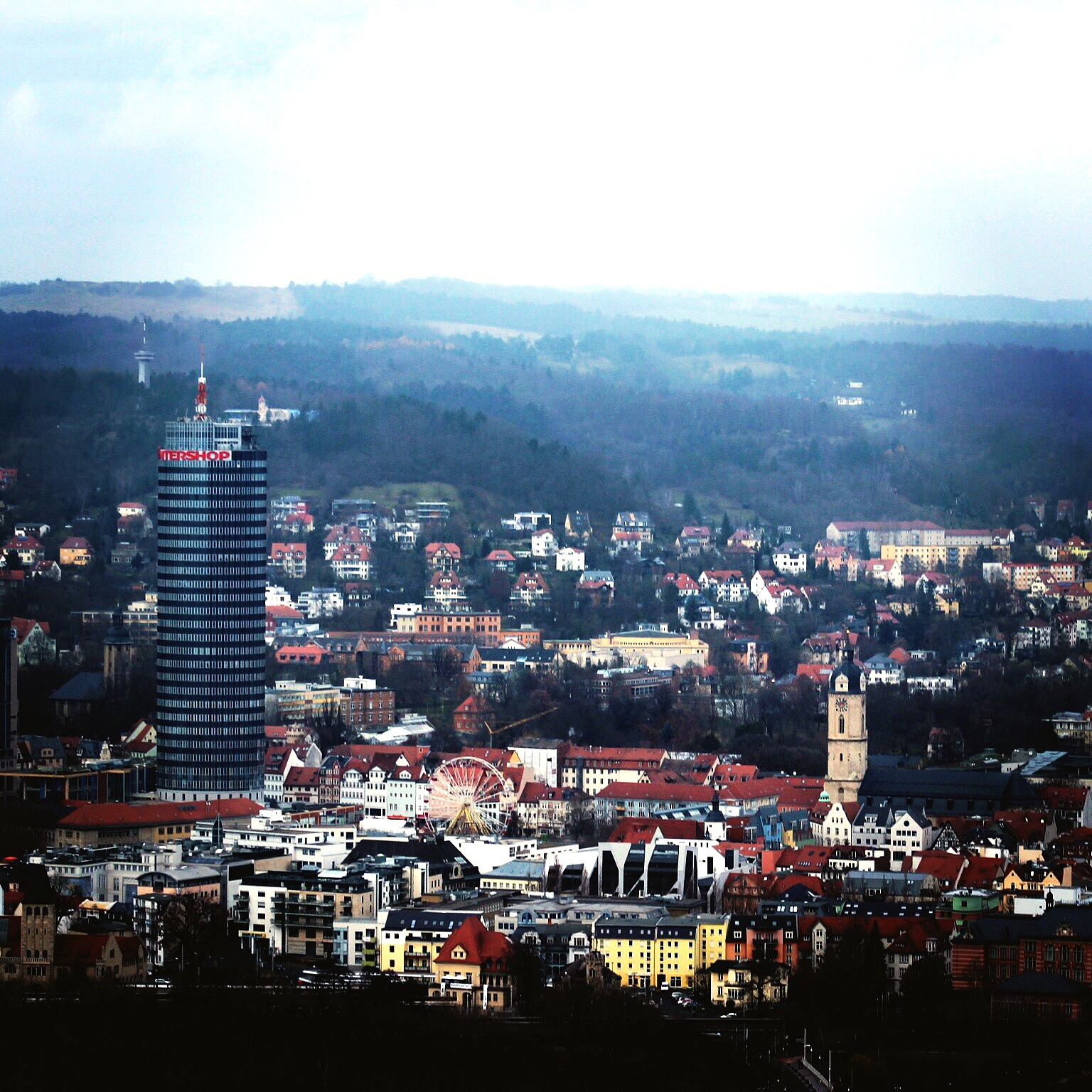 elevated view of cityscape