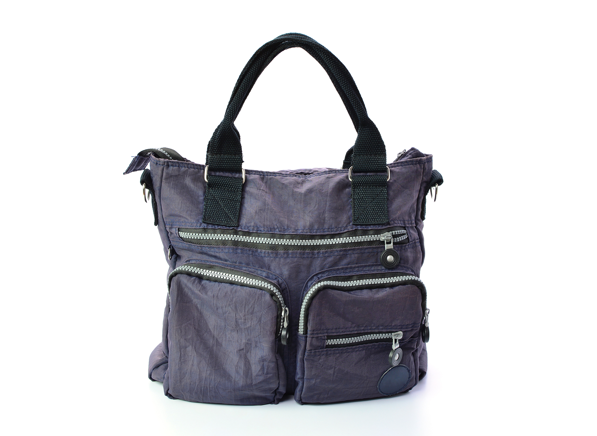 dark blue bag isolated on the white background