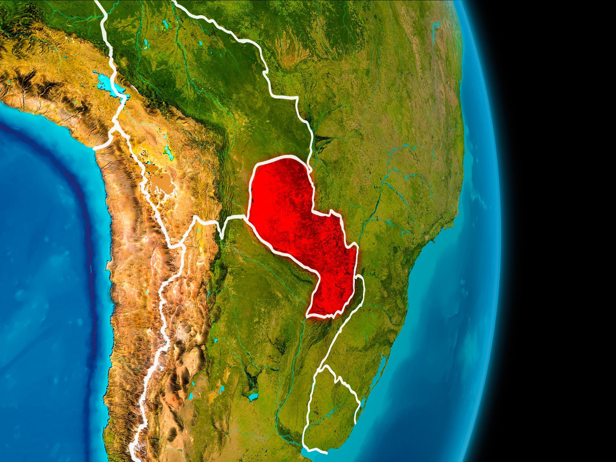 paraguay on earth