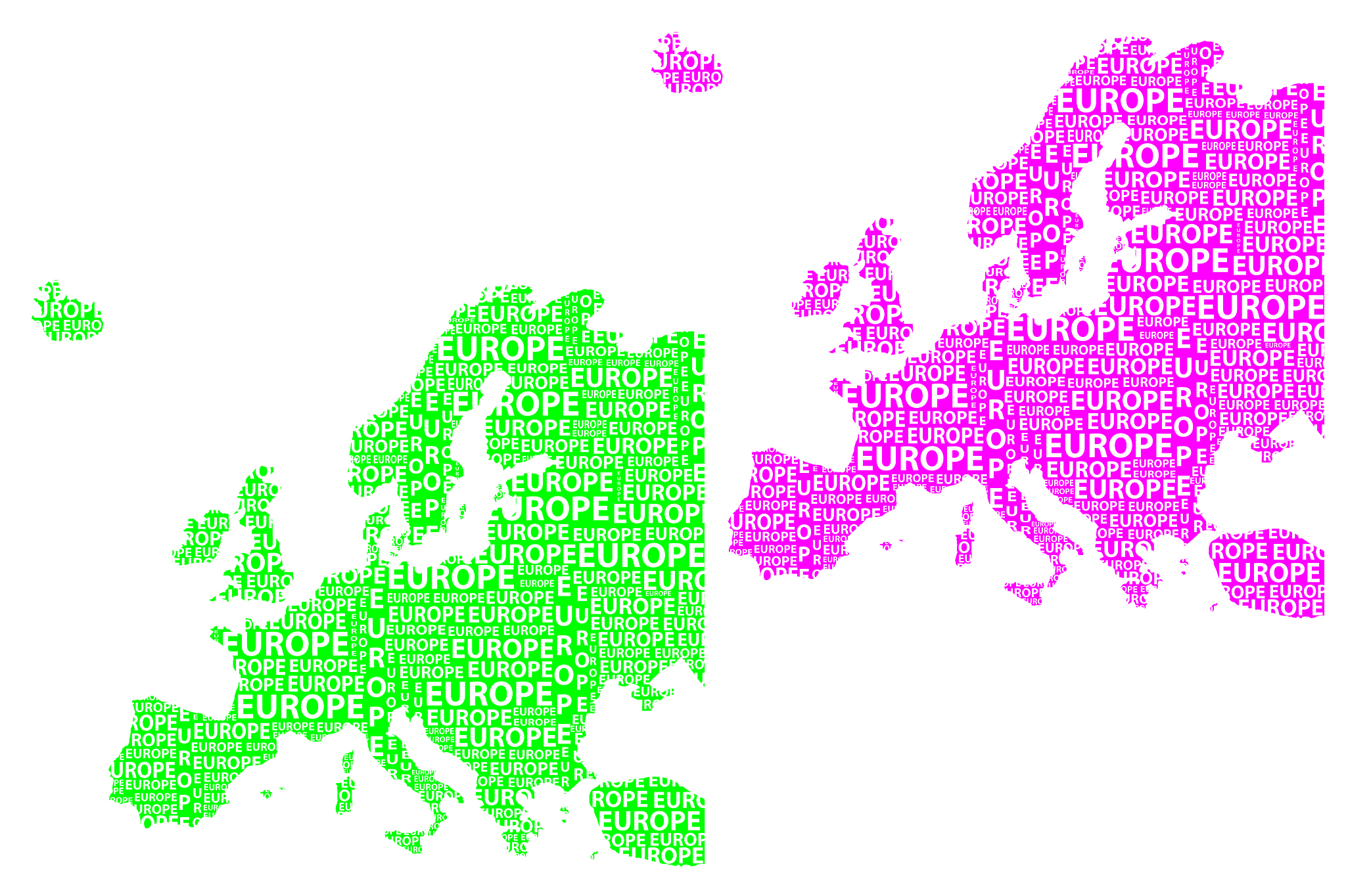 map of continent europe