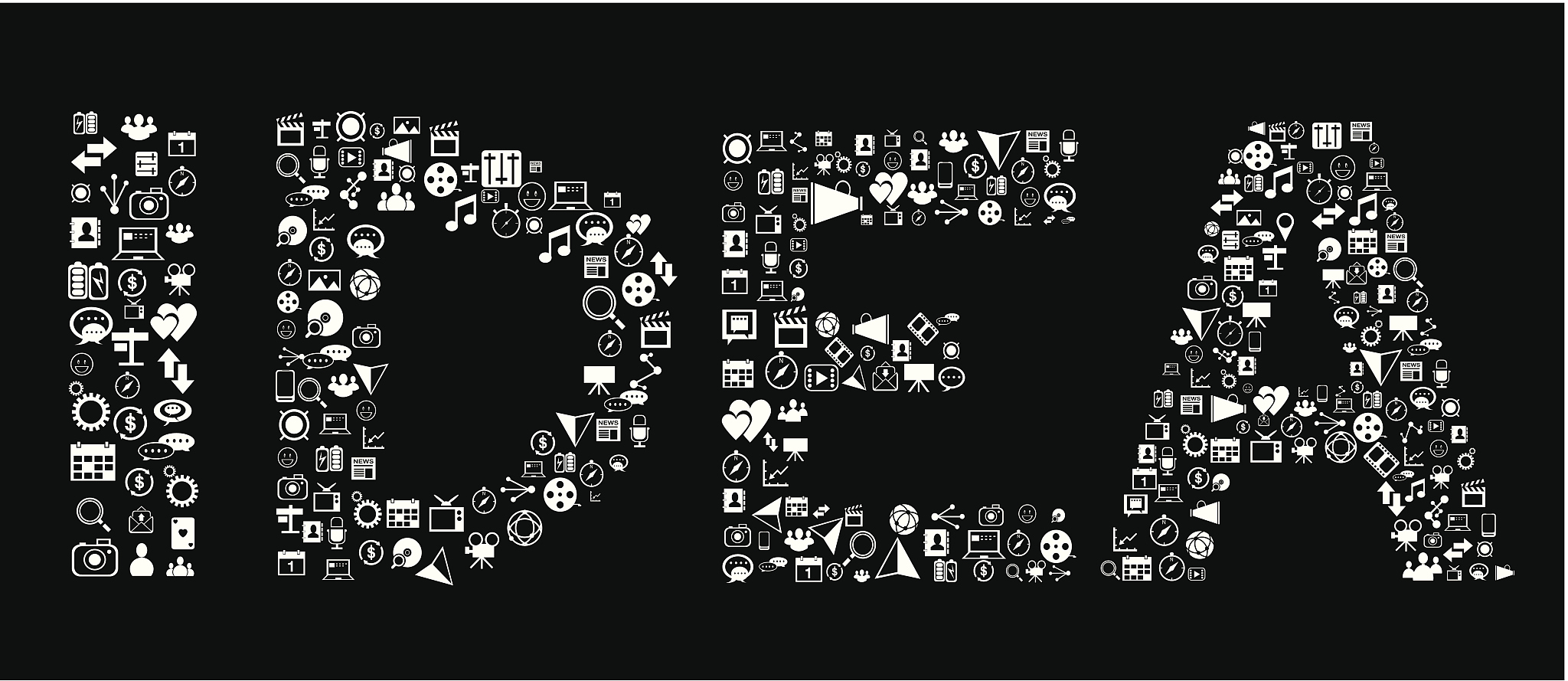 white icon individually font ideas