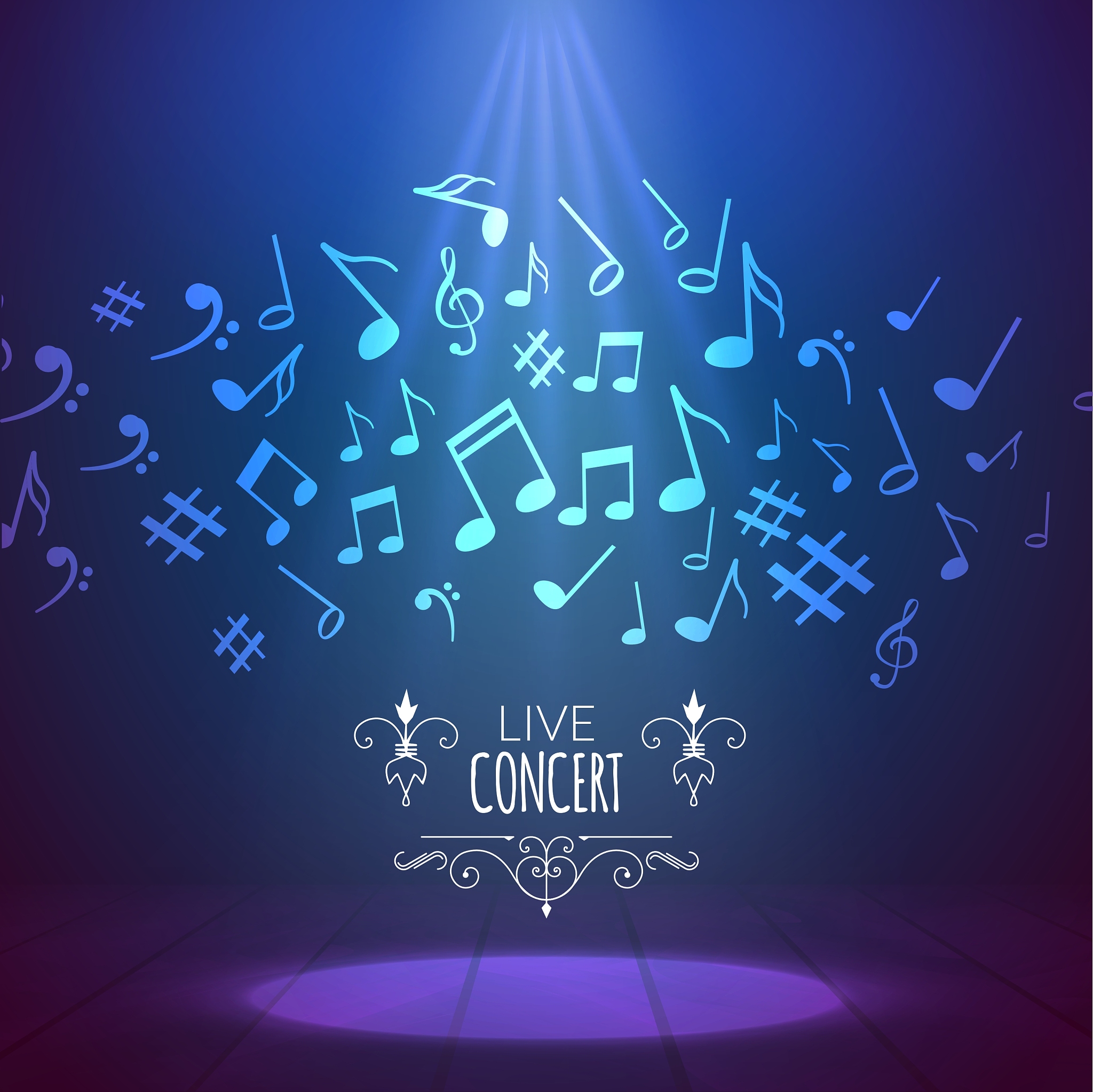 abstract musical background with musical
