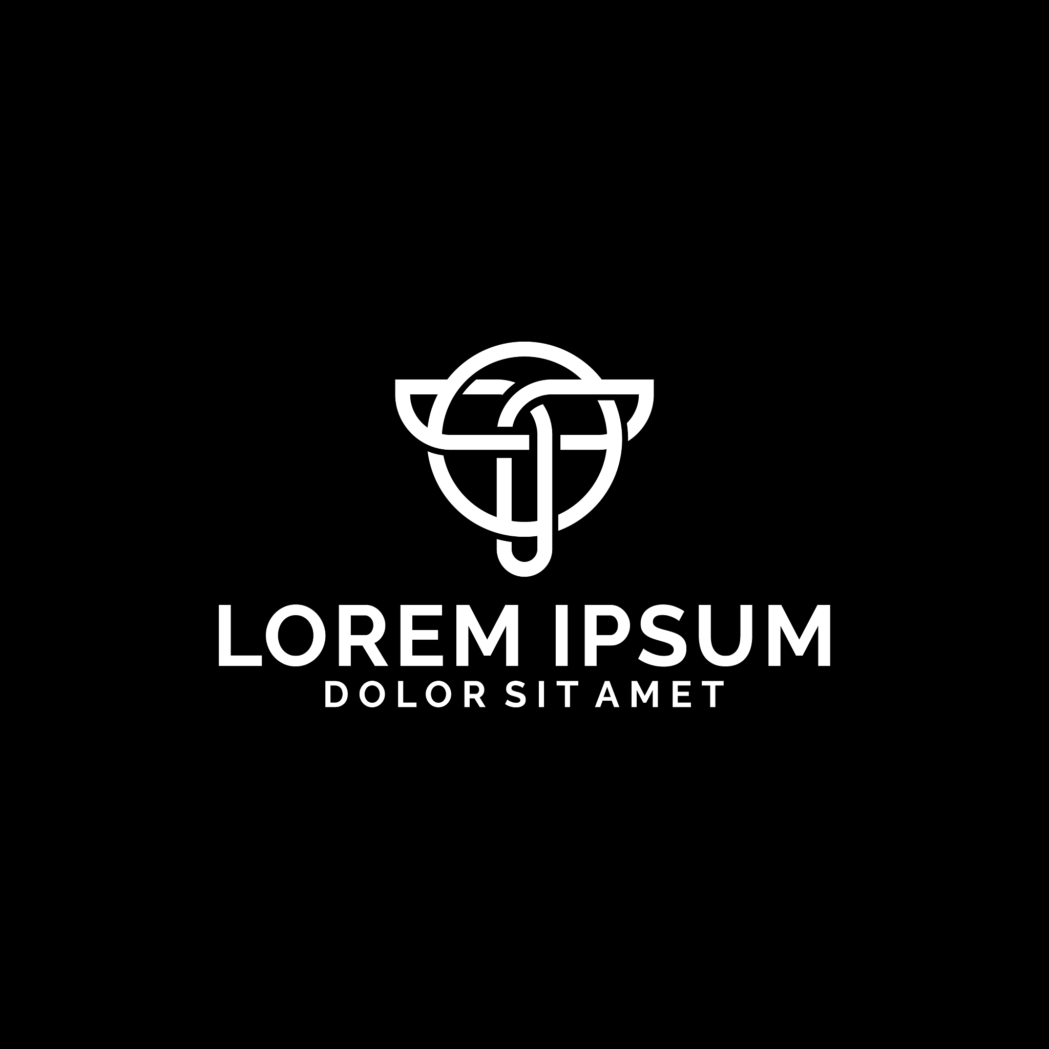 letter t logo template with circle heraldic