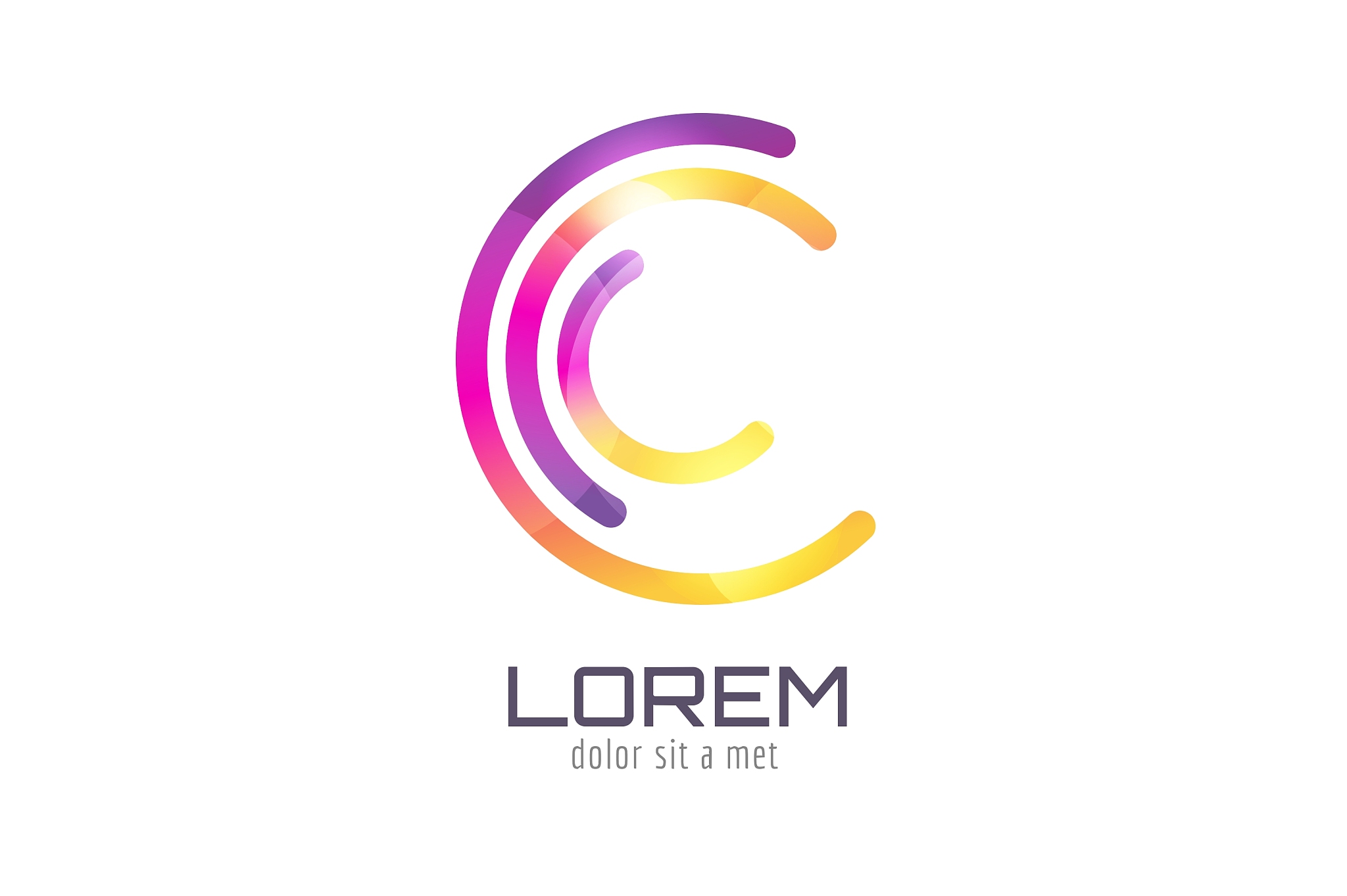 logo template abstract circle shape and