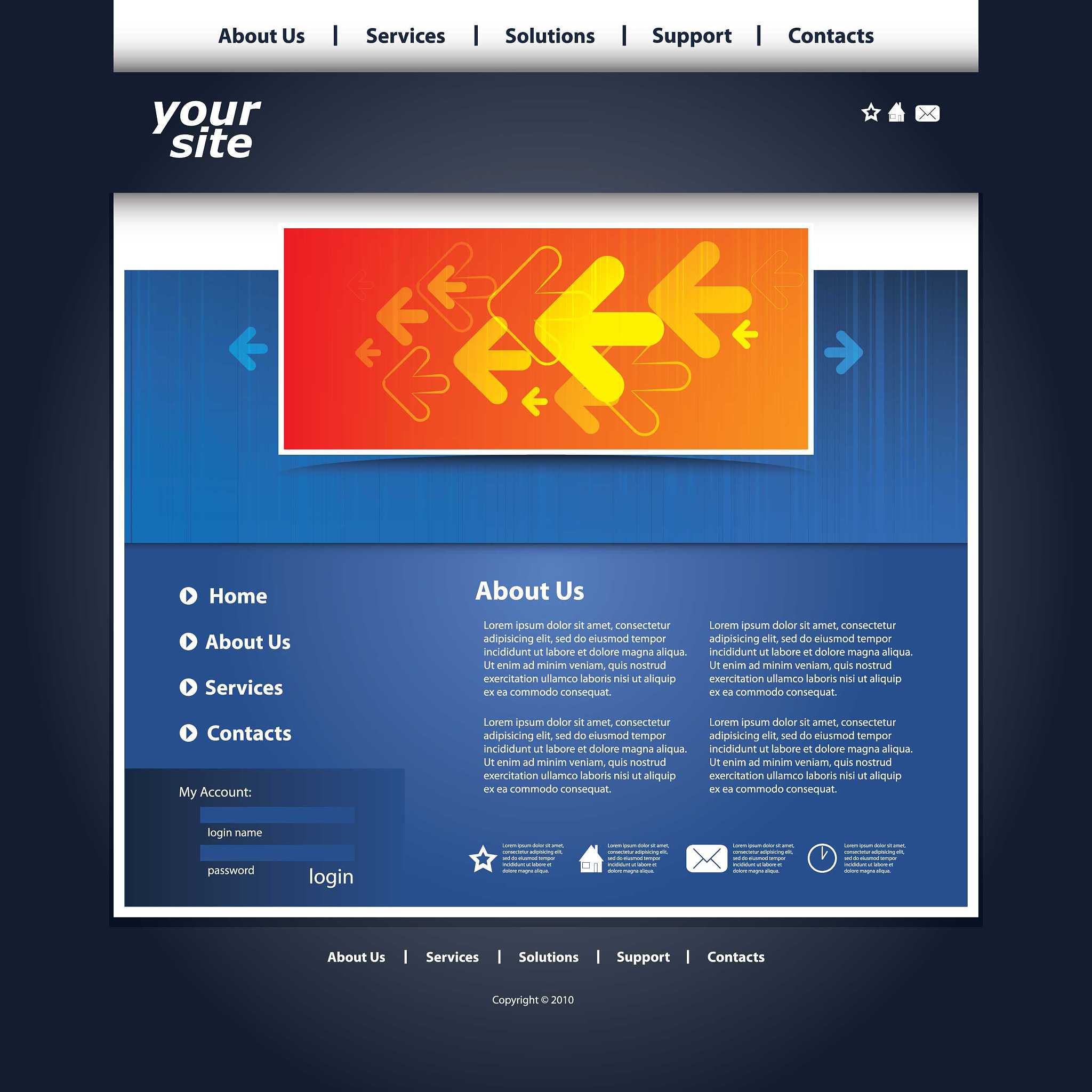 one page website template