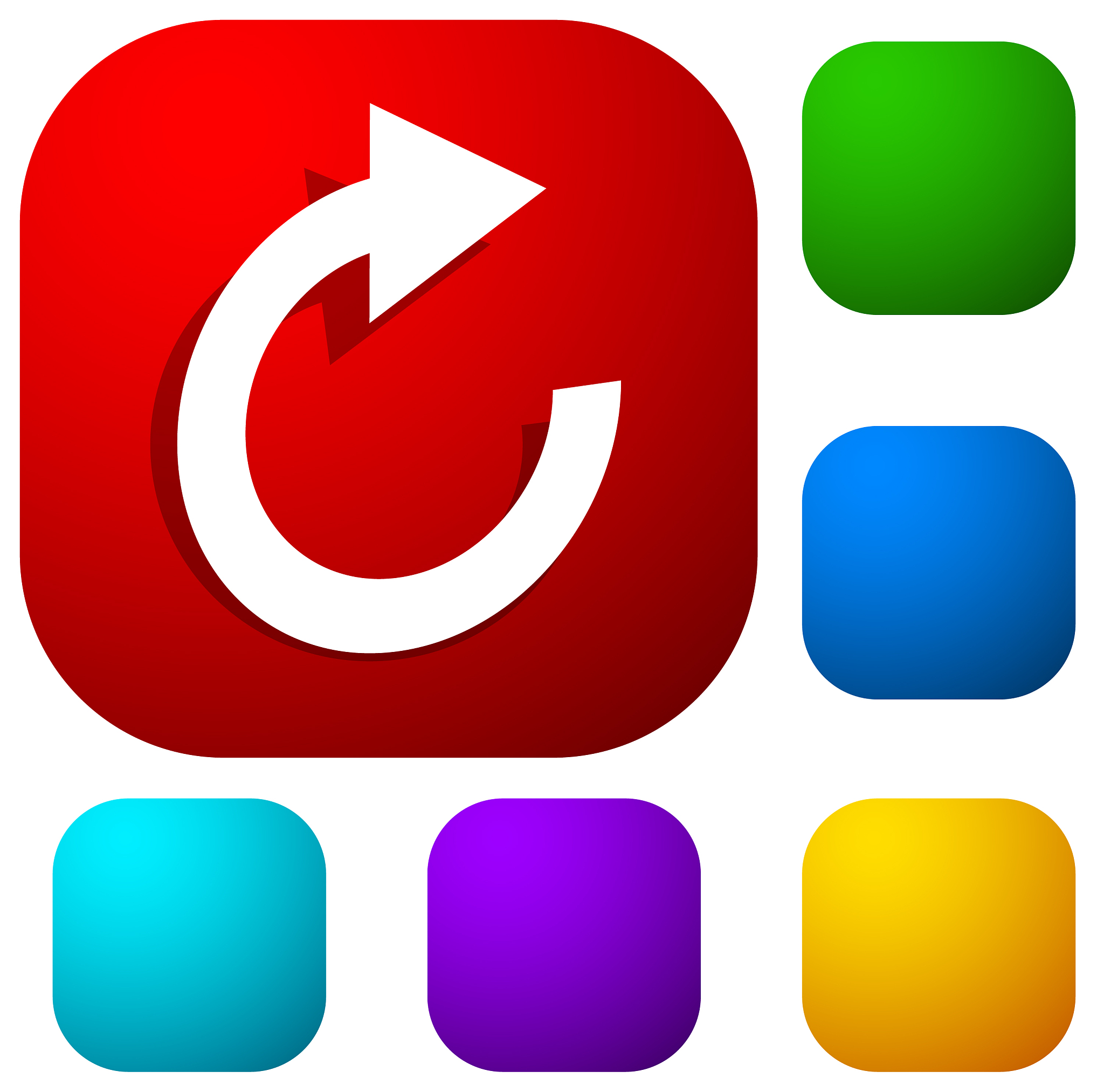 circular arrow icon revolve rotate iteration