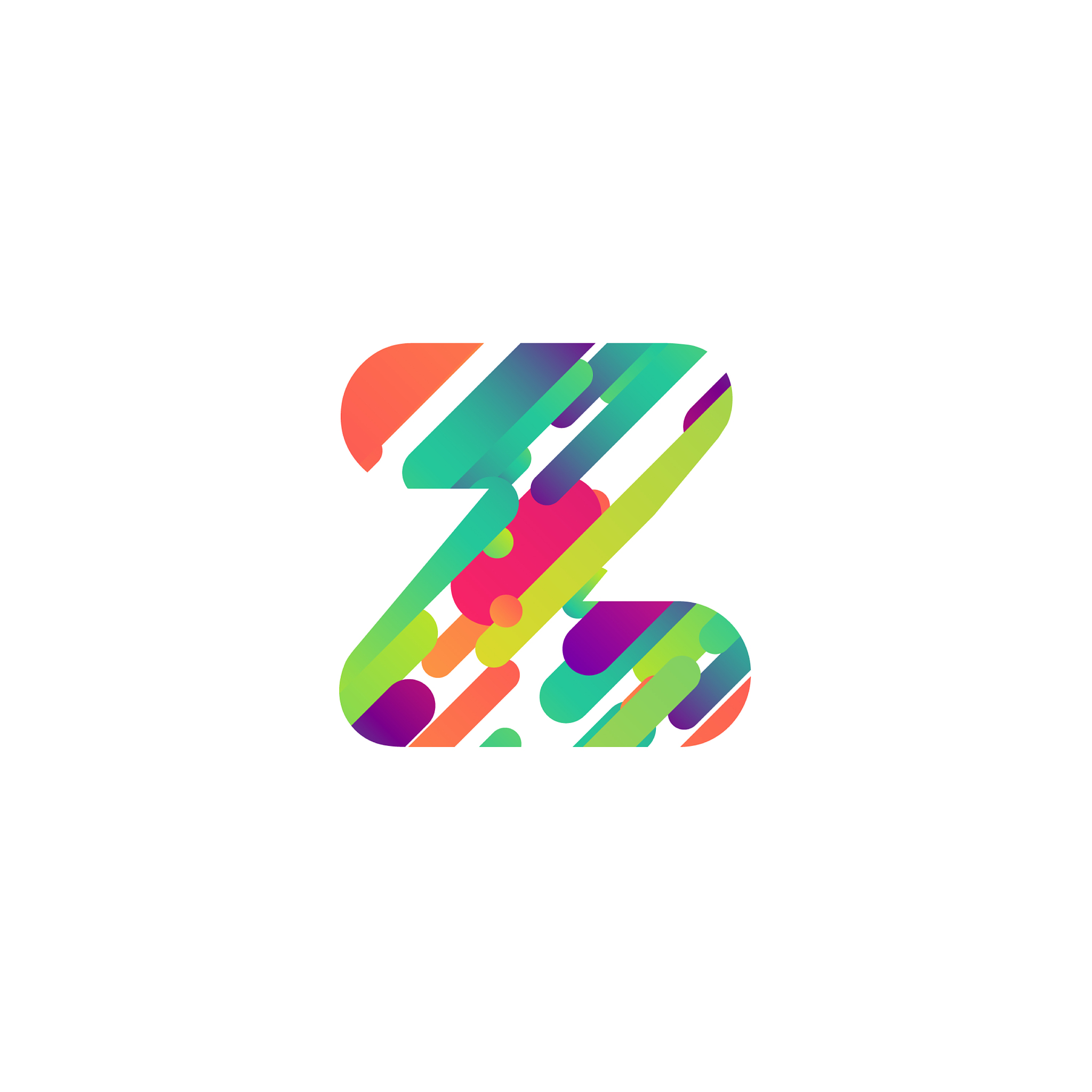 colorful character from a typeset