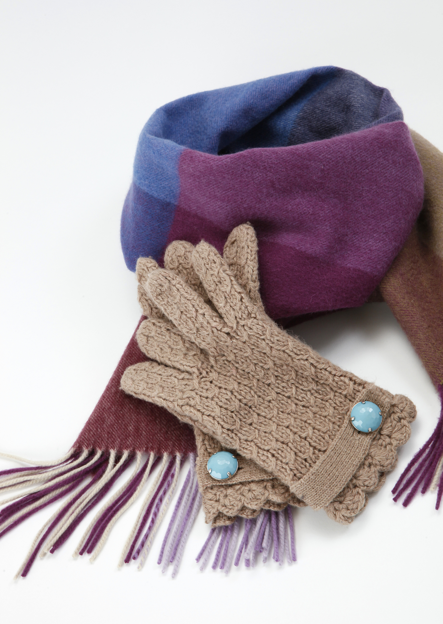 muffler and gloves
