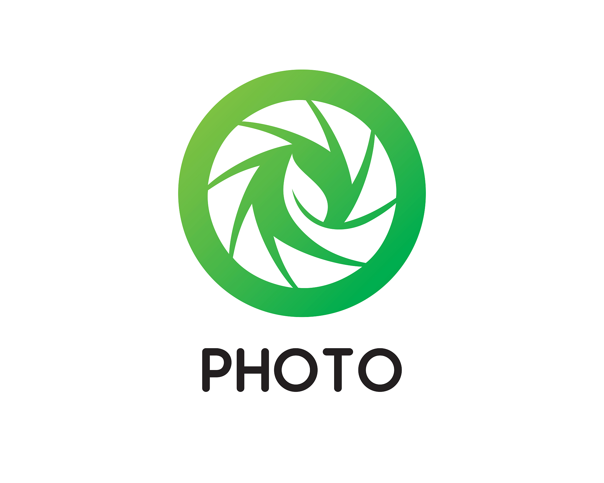 eco photography symbol, icon design template