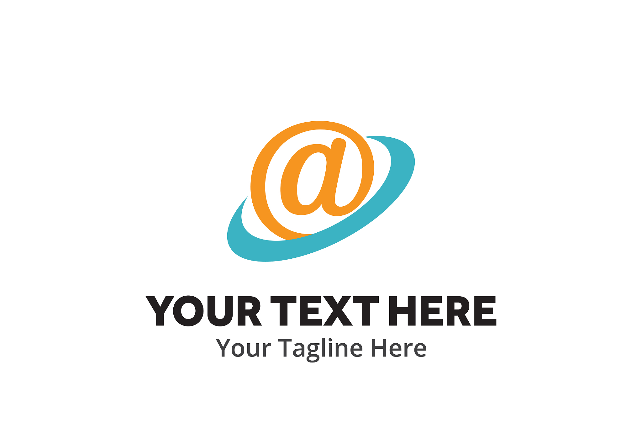 unique email message simple logo creative design in flat style w