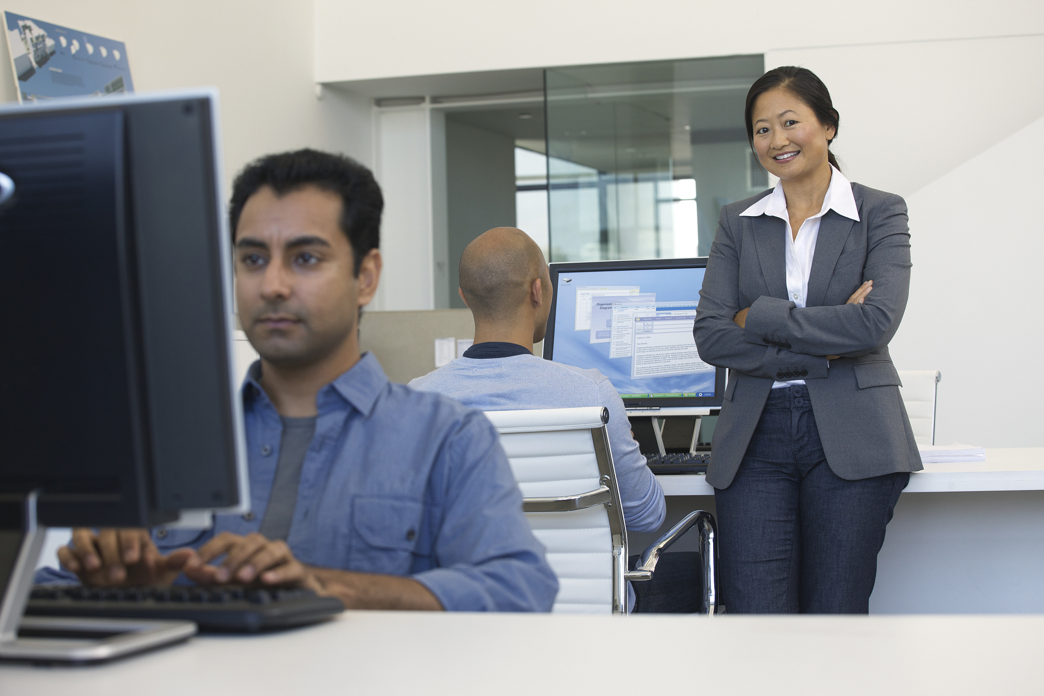 workers in small modern office