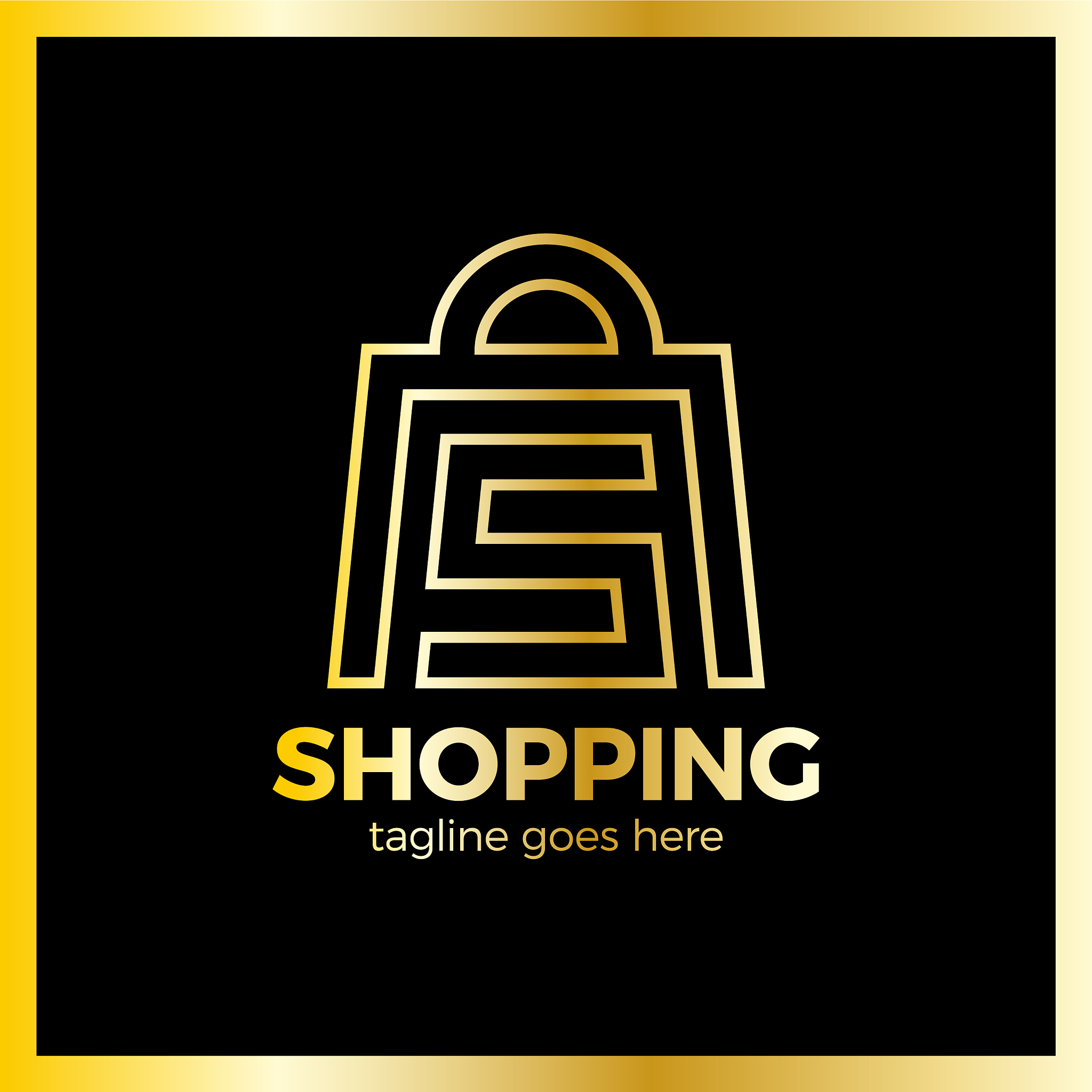 shop bag logo - letter s