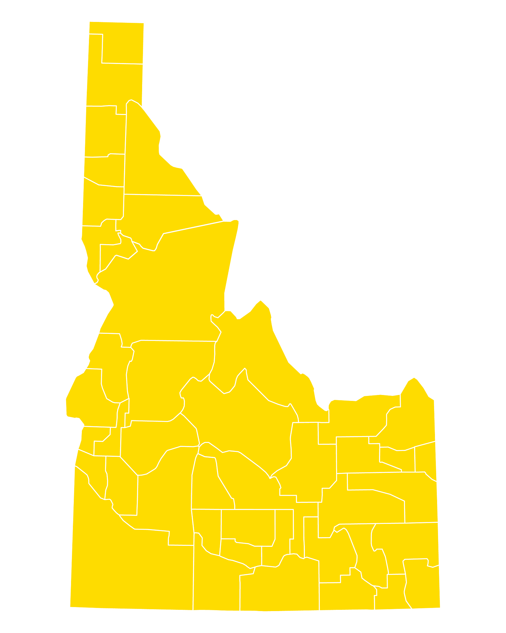 map of idaho