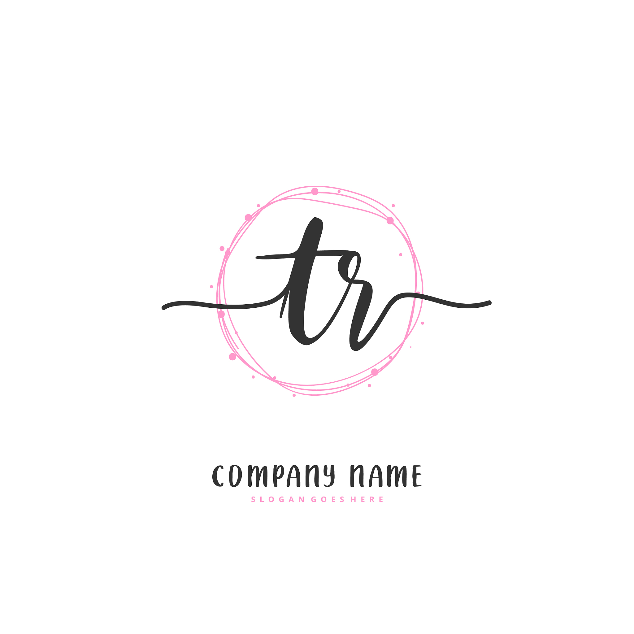 t r tr initial handwriting and signature logo