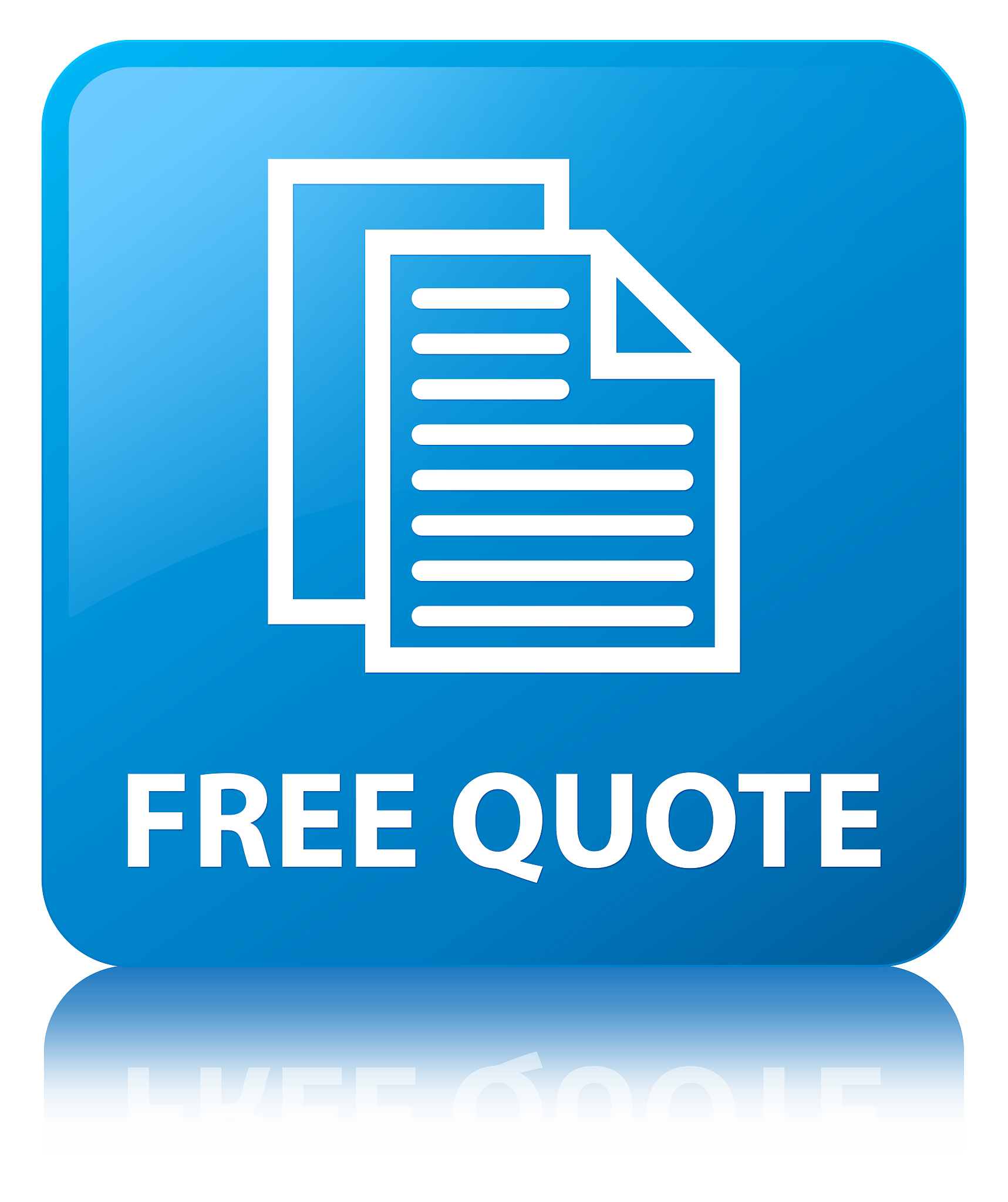 free quote cyan blue square button