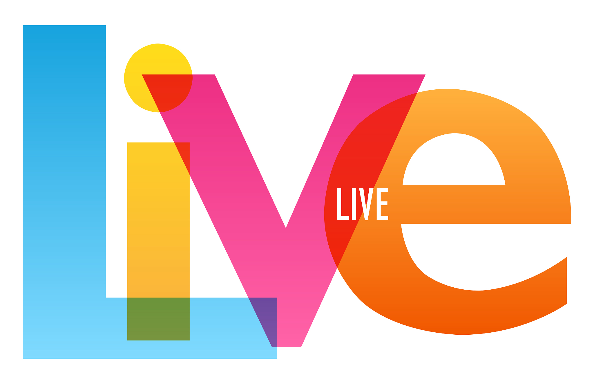 live colorful typography banner