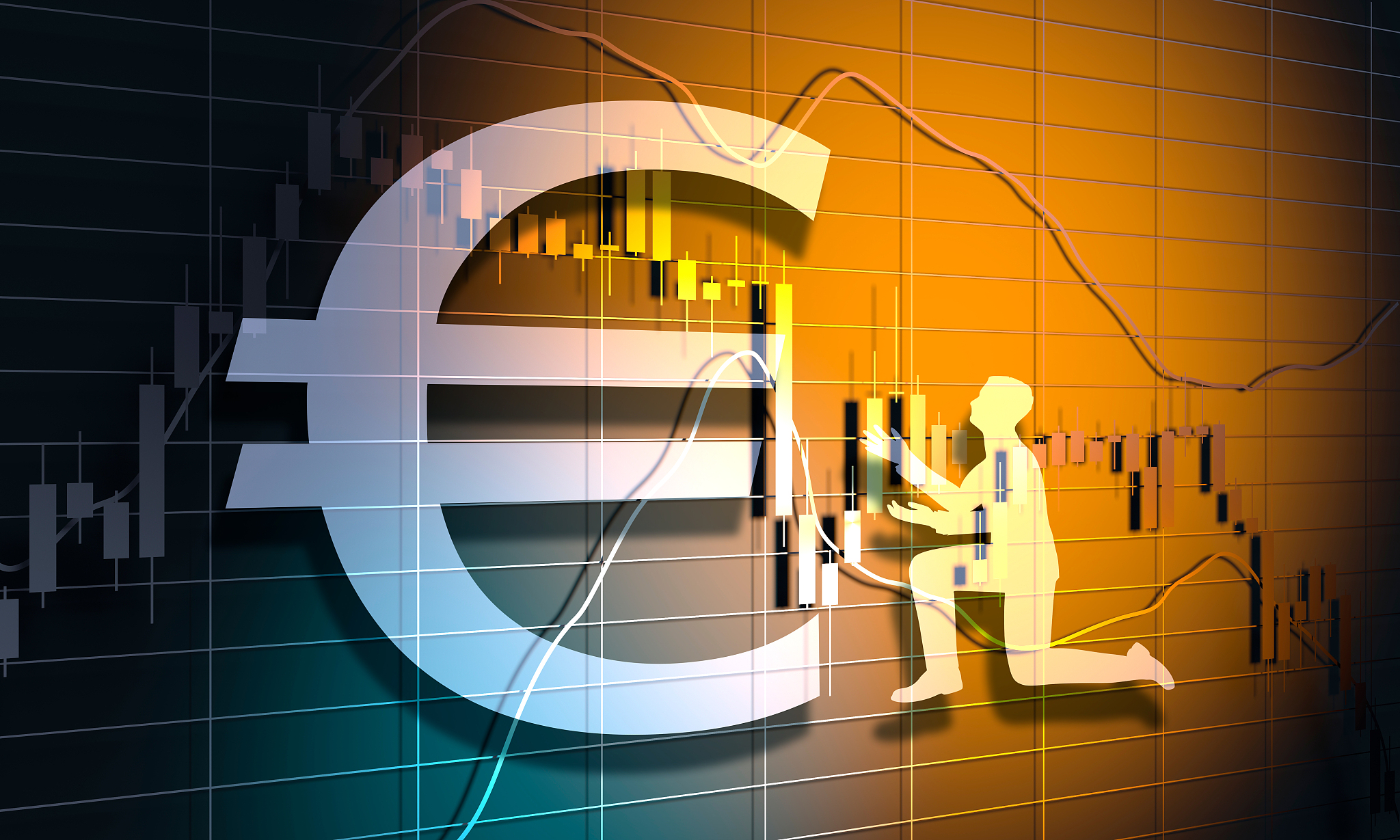 candlestick stock exchange background