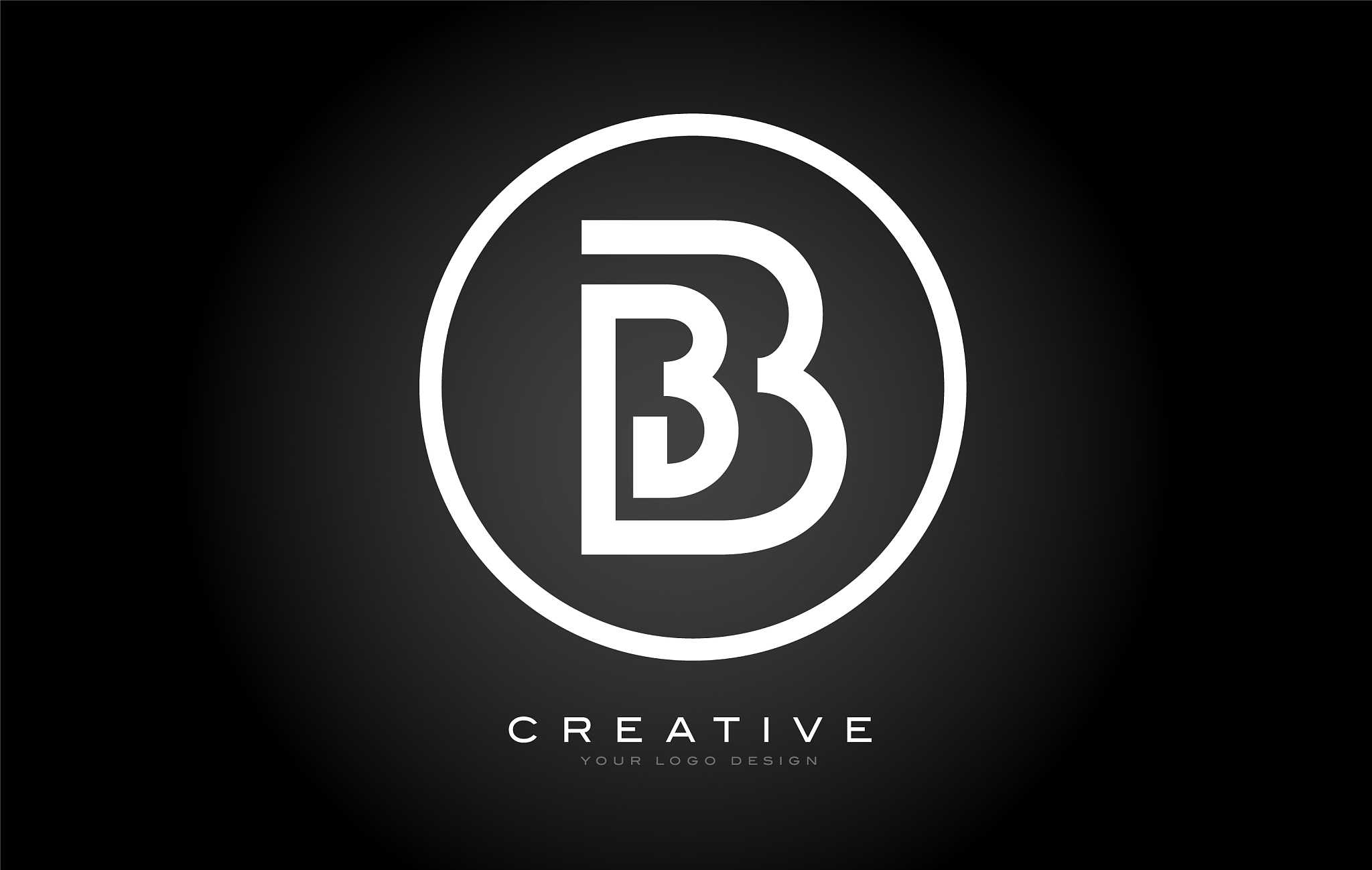 b letter monogram logo design modern b icon with