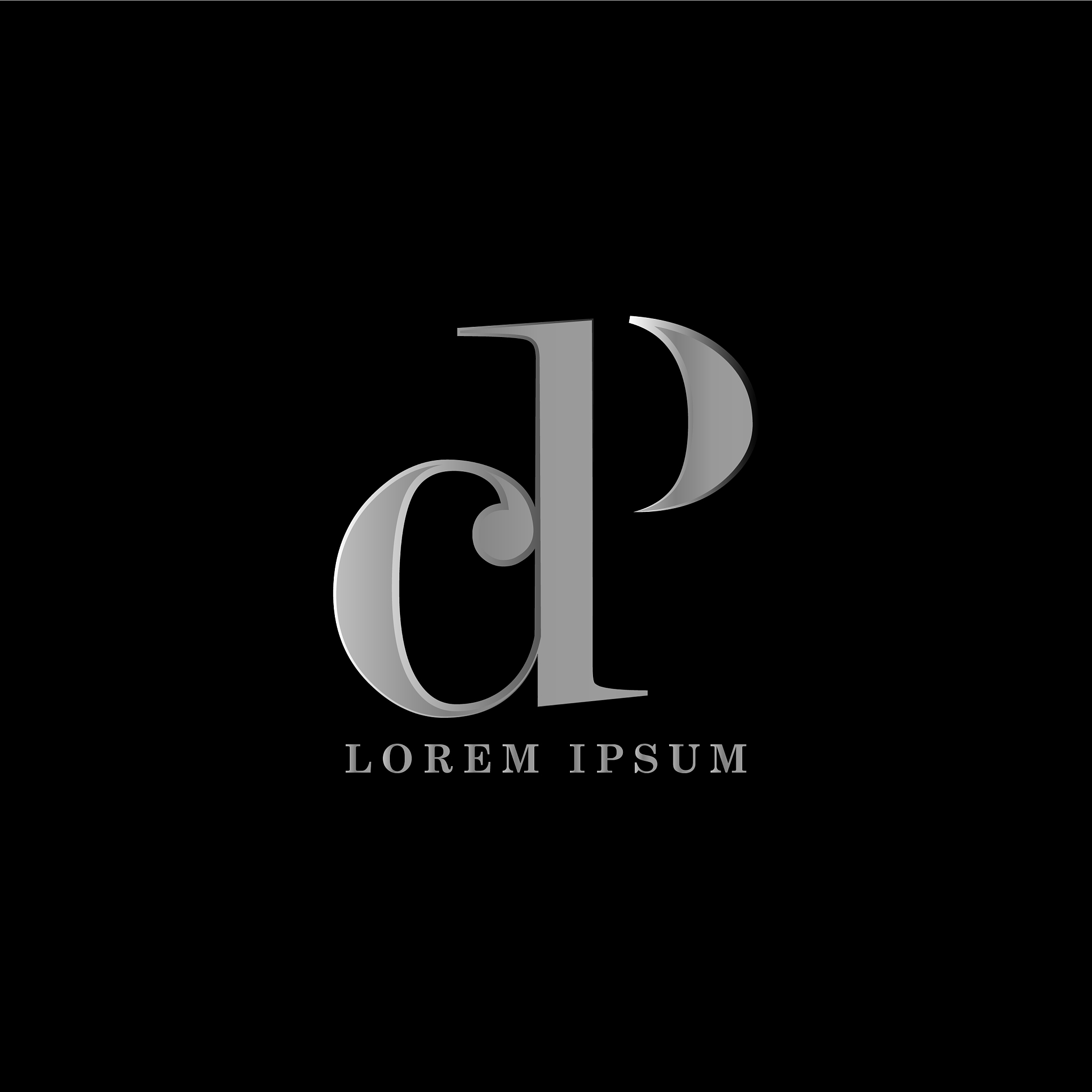dp c p letter logo template graphic design