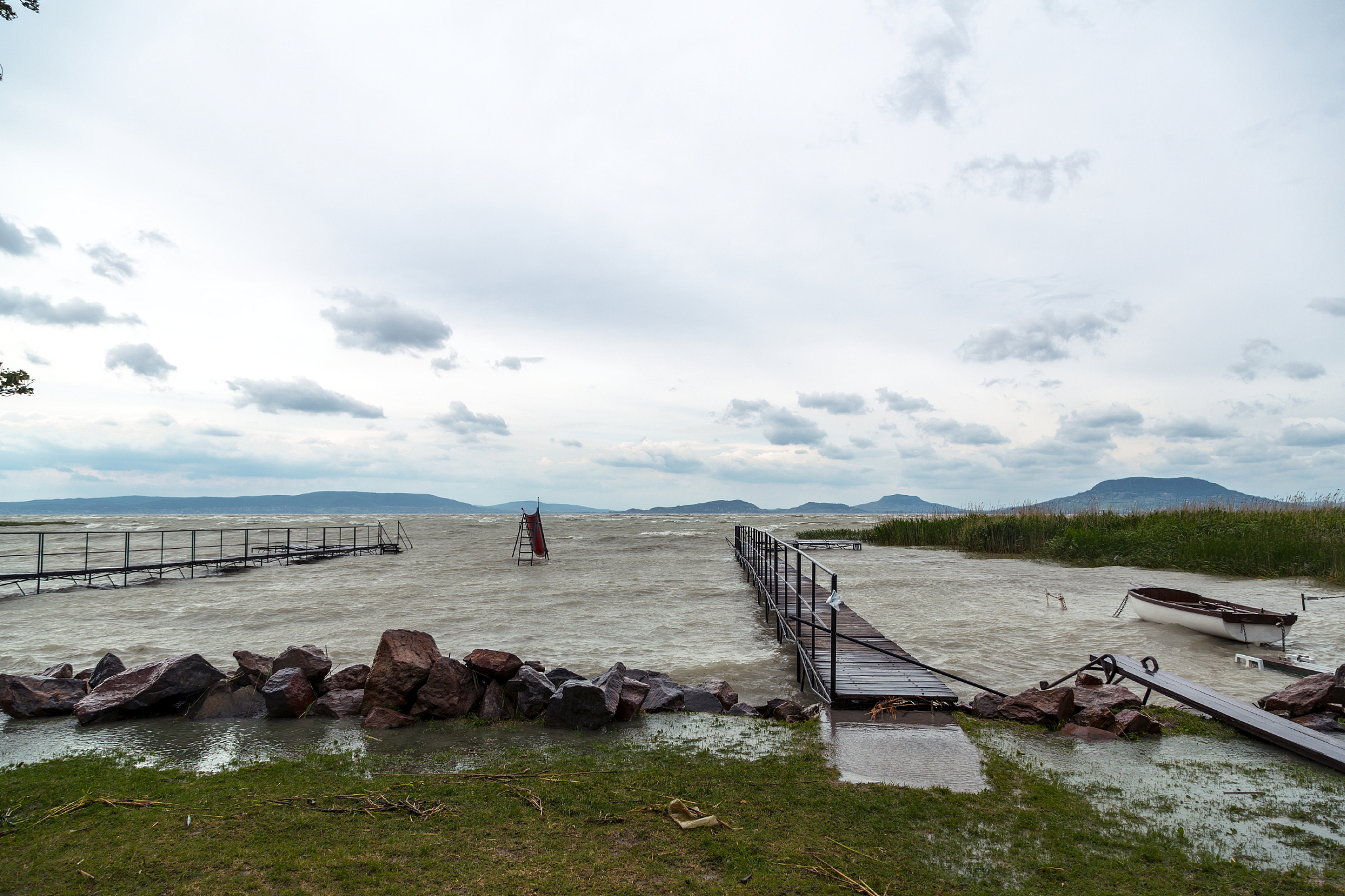 flooded terrain in balaton