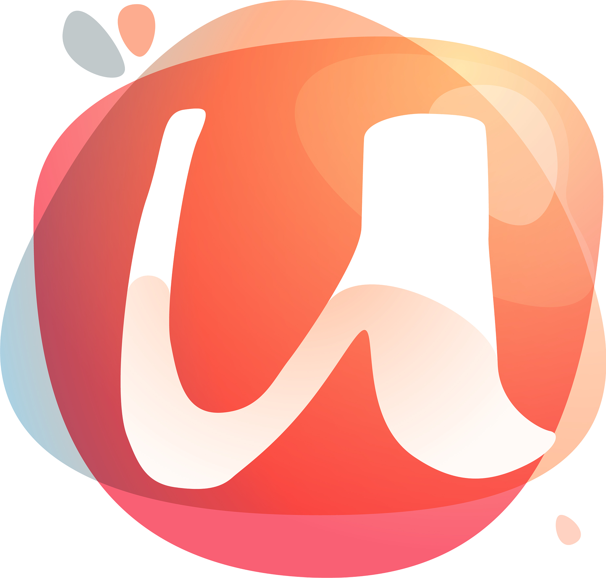 u letter logo at colorful watercolor splash
