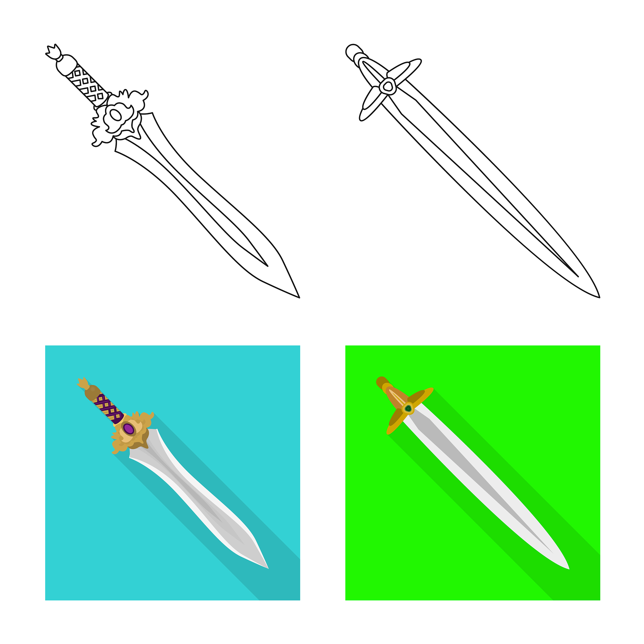 game and armor logo set of
