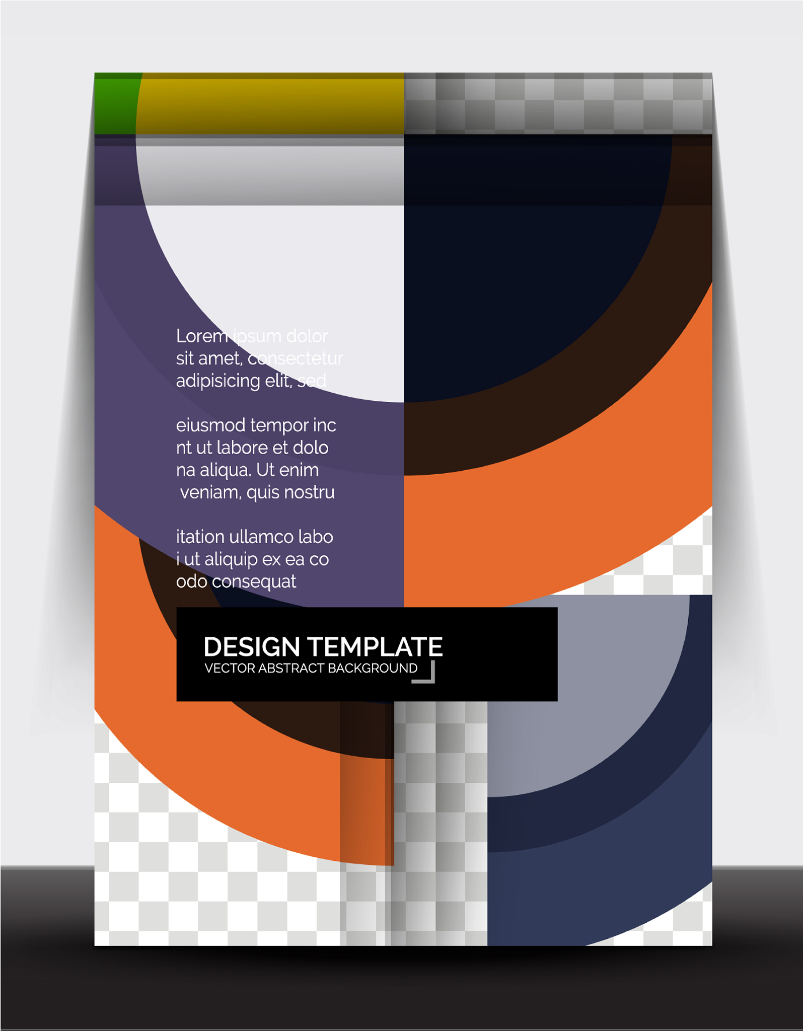 circle design a4 flyer print template annual