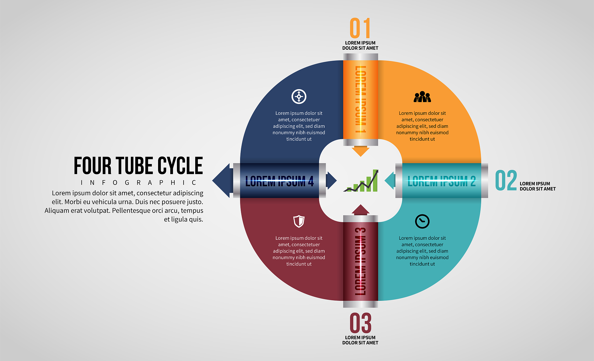 four tube cycle infographic