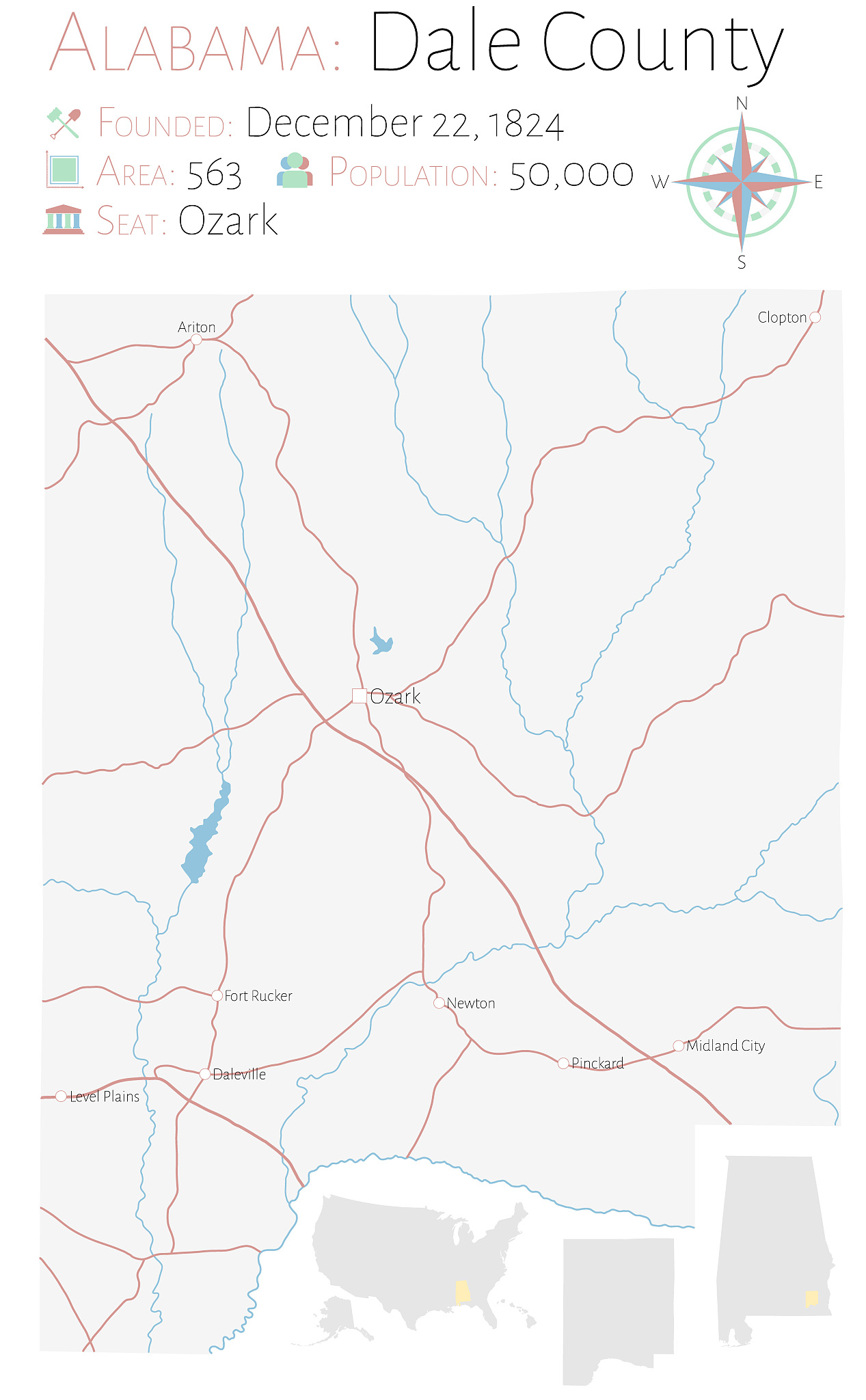 map of dale county in alabama