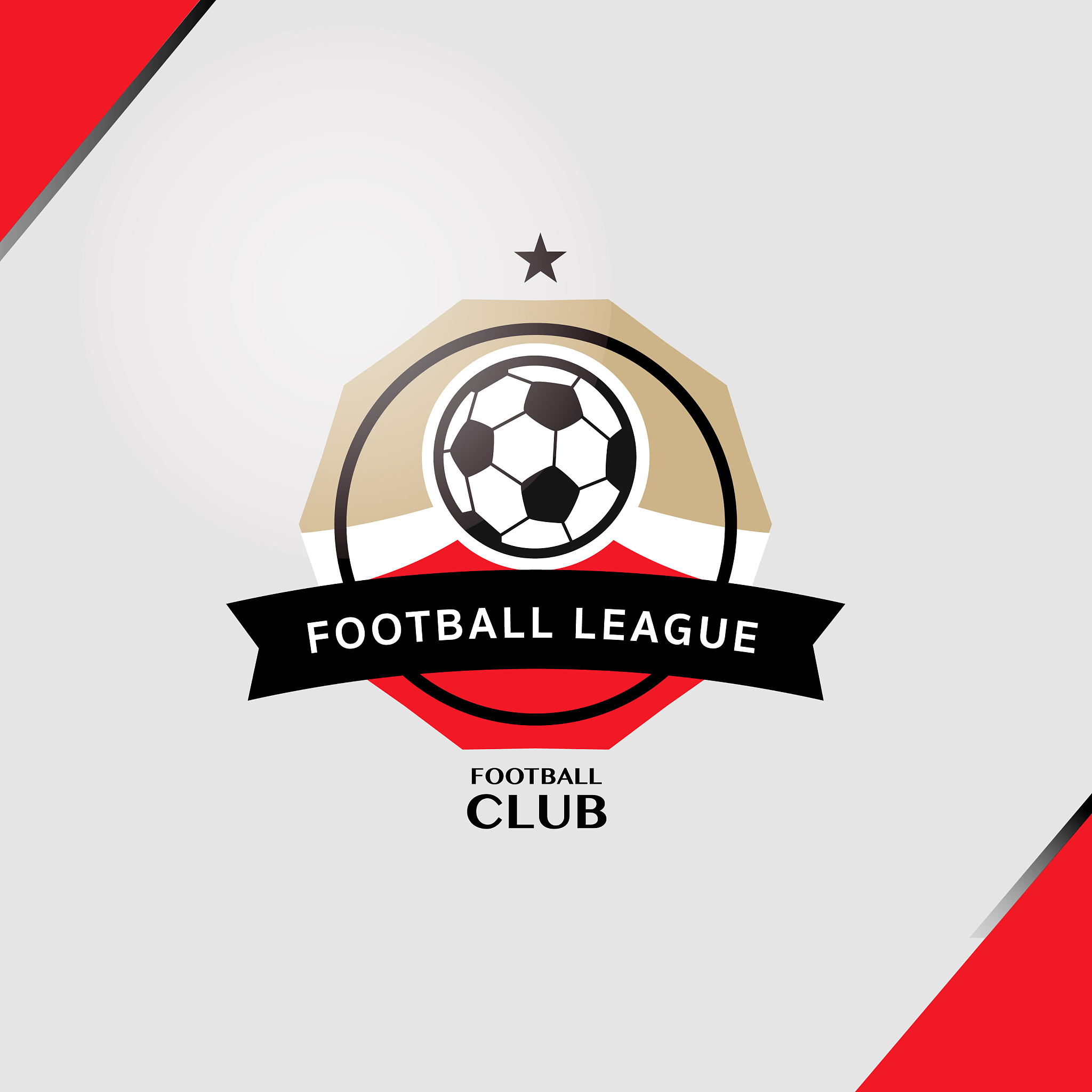 soccer football badge greeting card typography