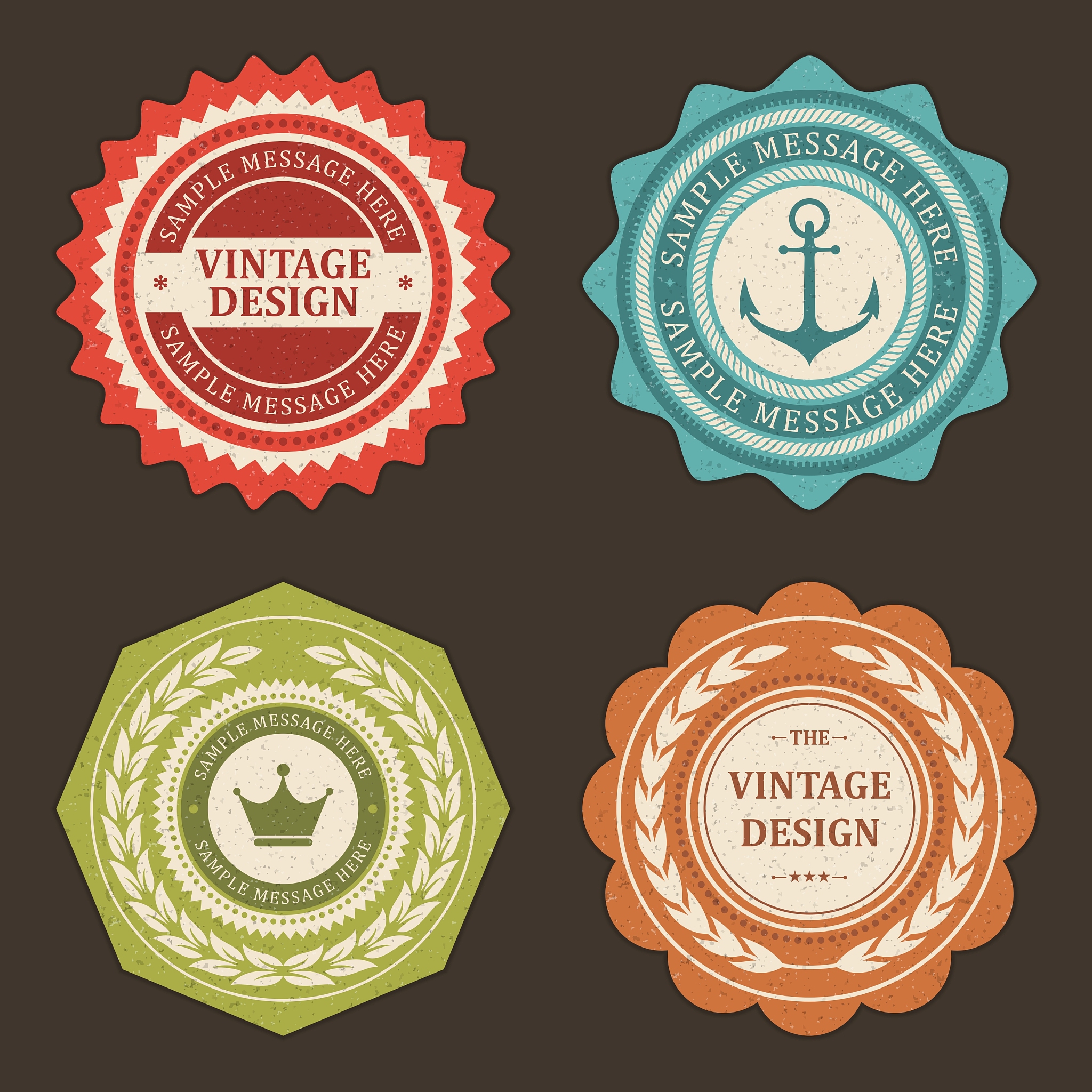 vintage stickers and labels