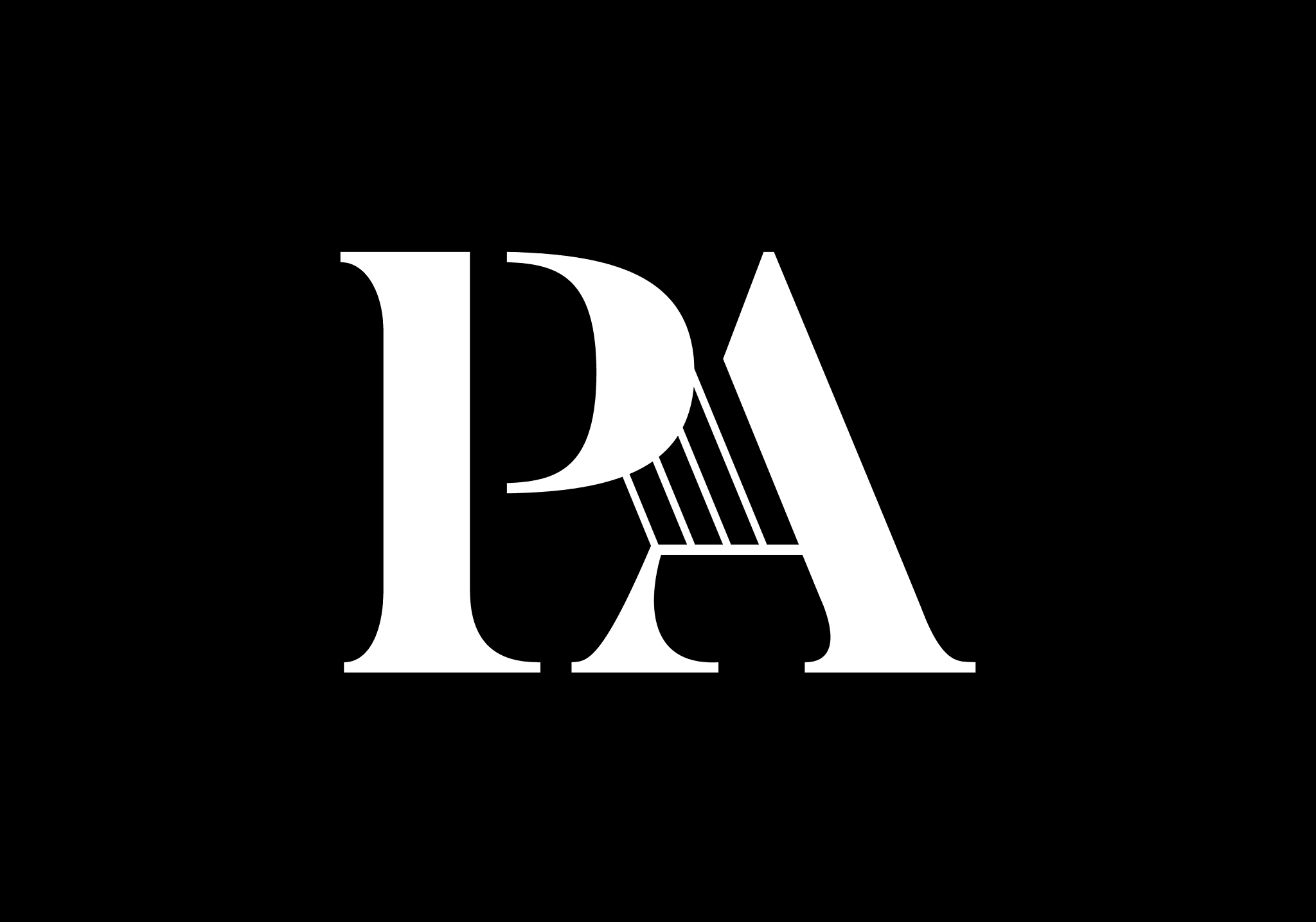 initial monogram letter p a logo design template