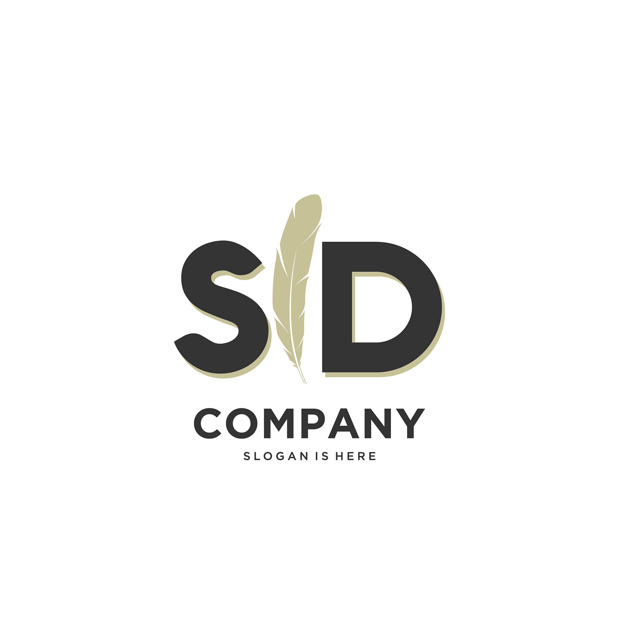 initial sd letter unique attractive creative