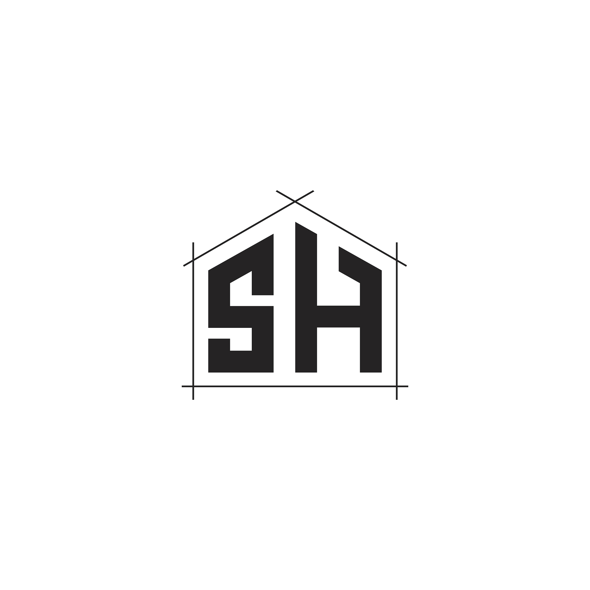 sh letter logo icon design template elements