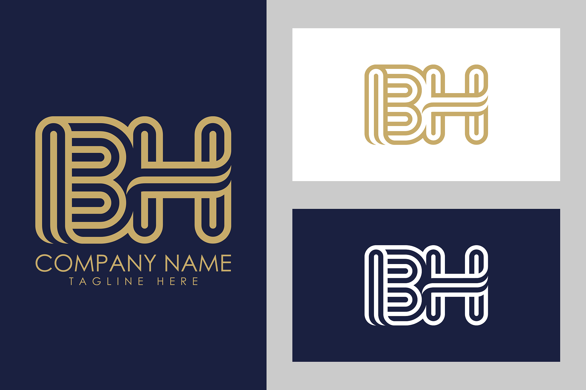 lines letter design template